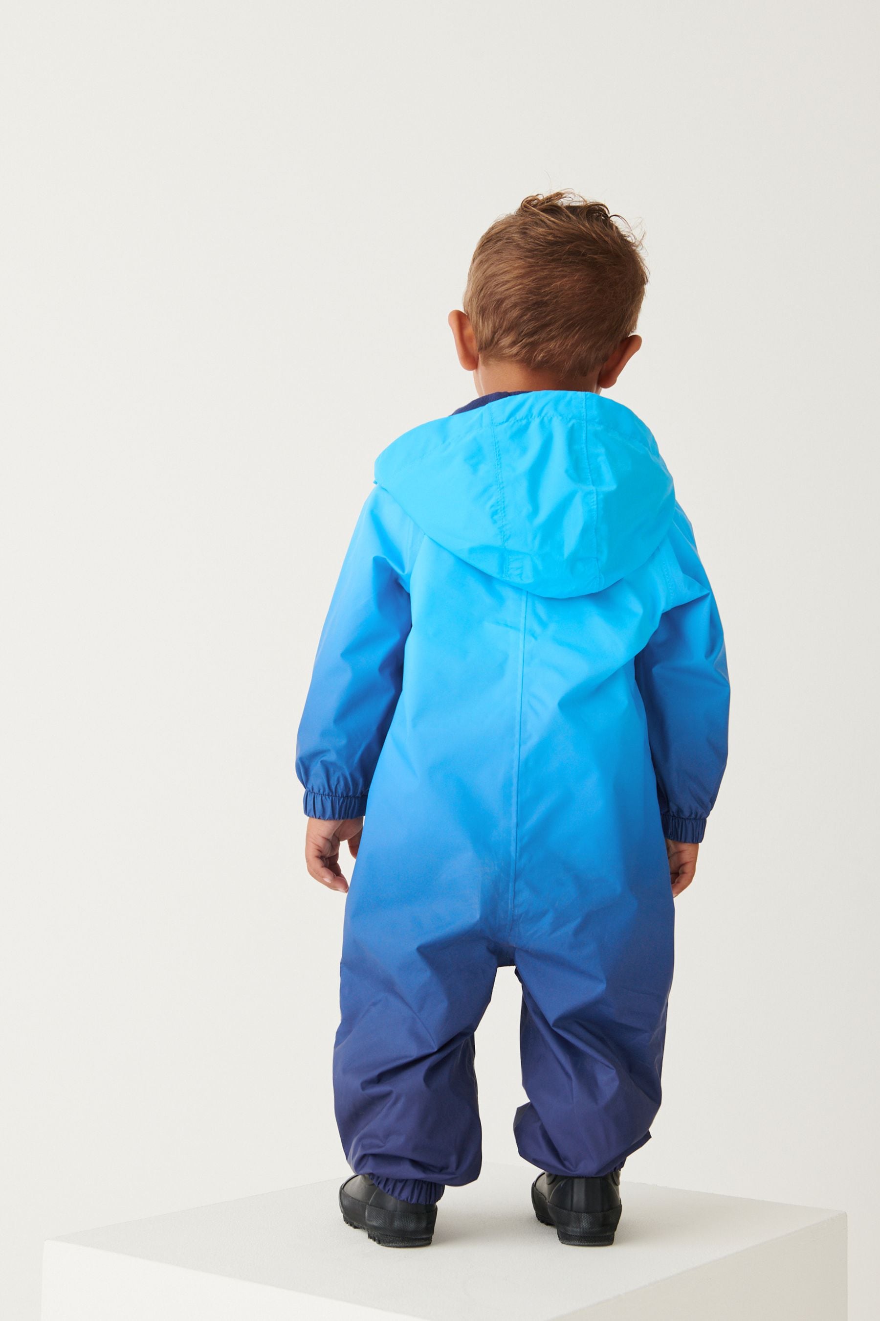 Blue Dip Dye Waterproof Fleece Lined Puddlesuit (3mths-7yrs)