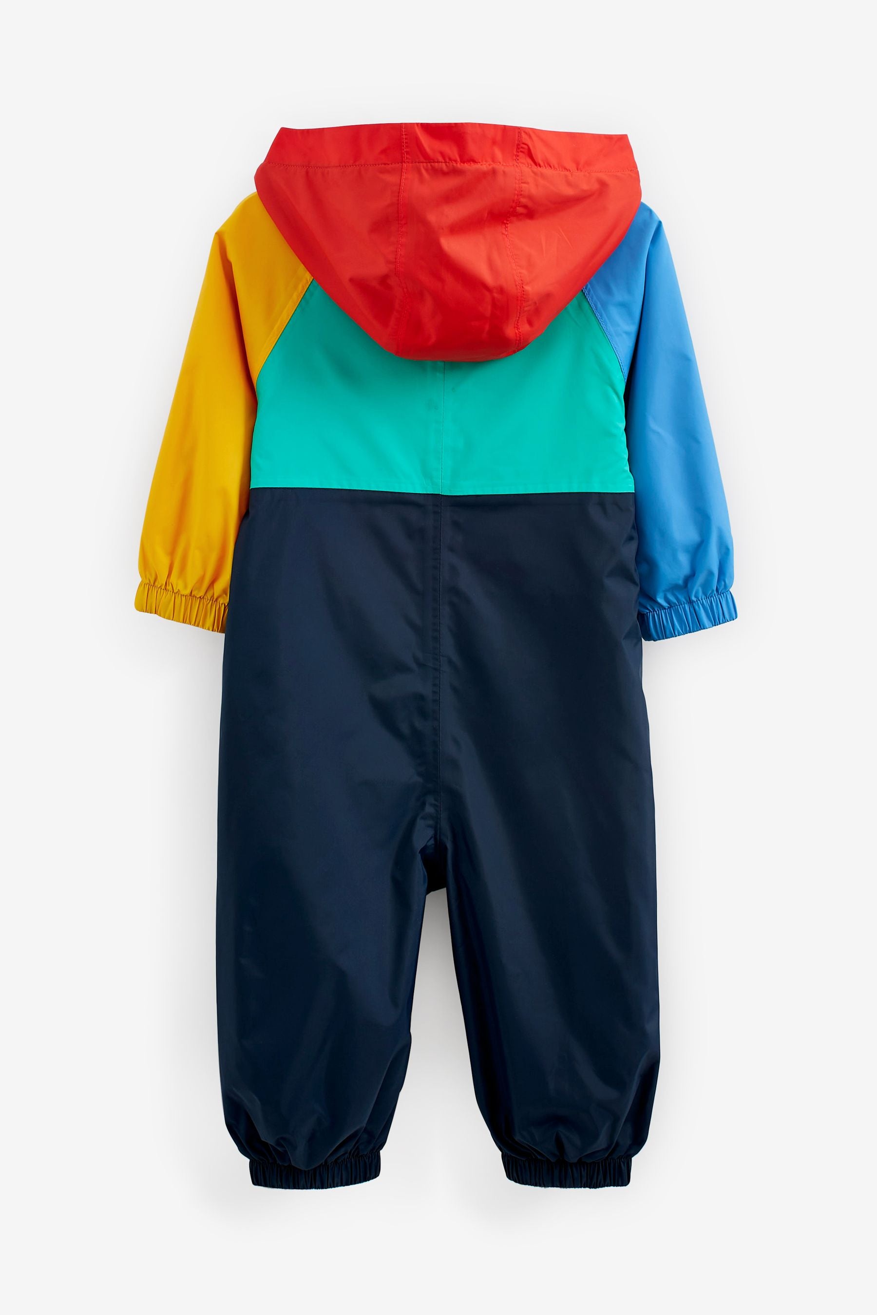 Multi Colourblock Waterproof Fleece Lined Puddlesuit (3mths-7yrs)