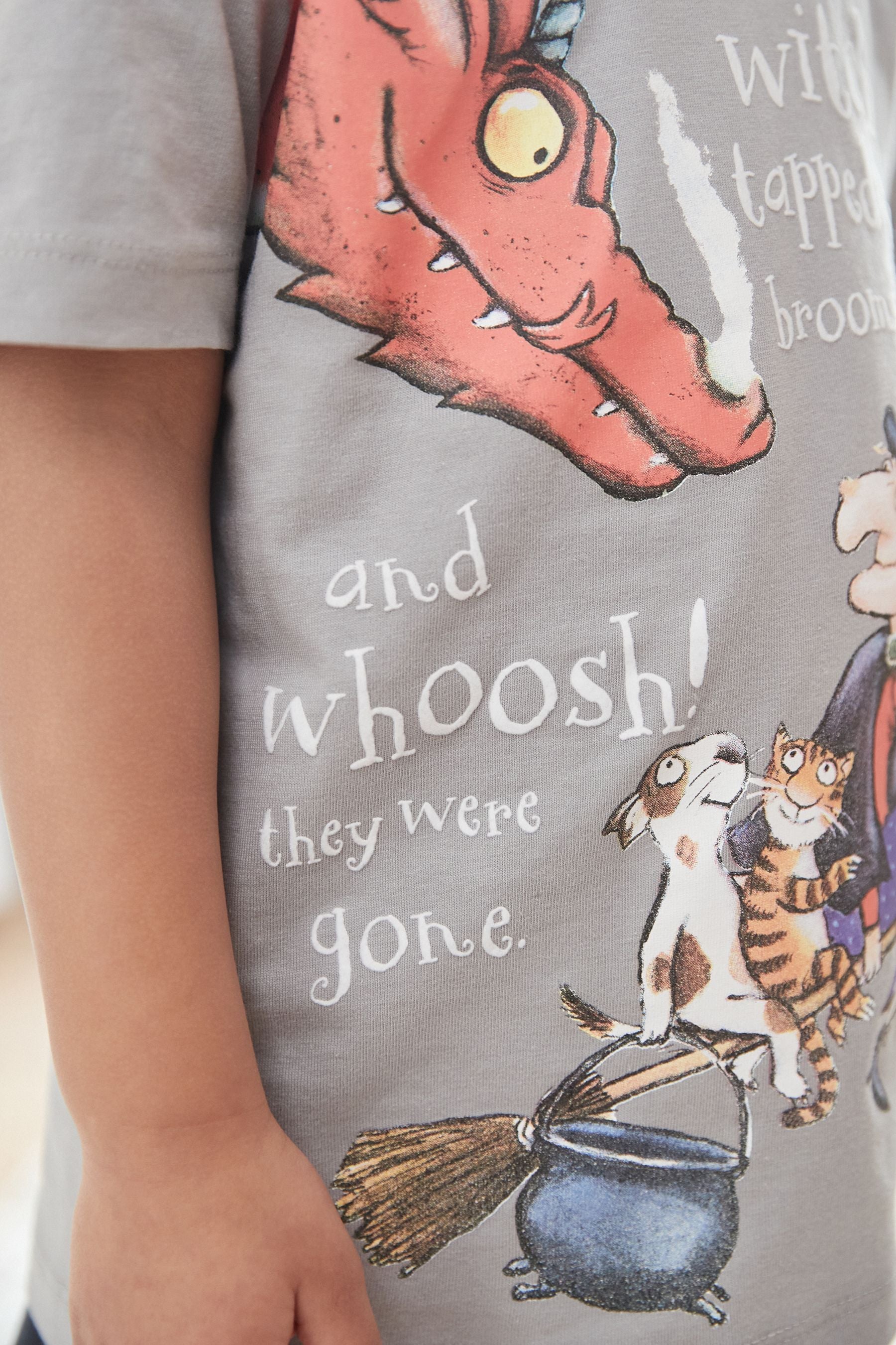 Room On The Broom Grey Short Pyjamas (9mths-9yrs)