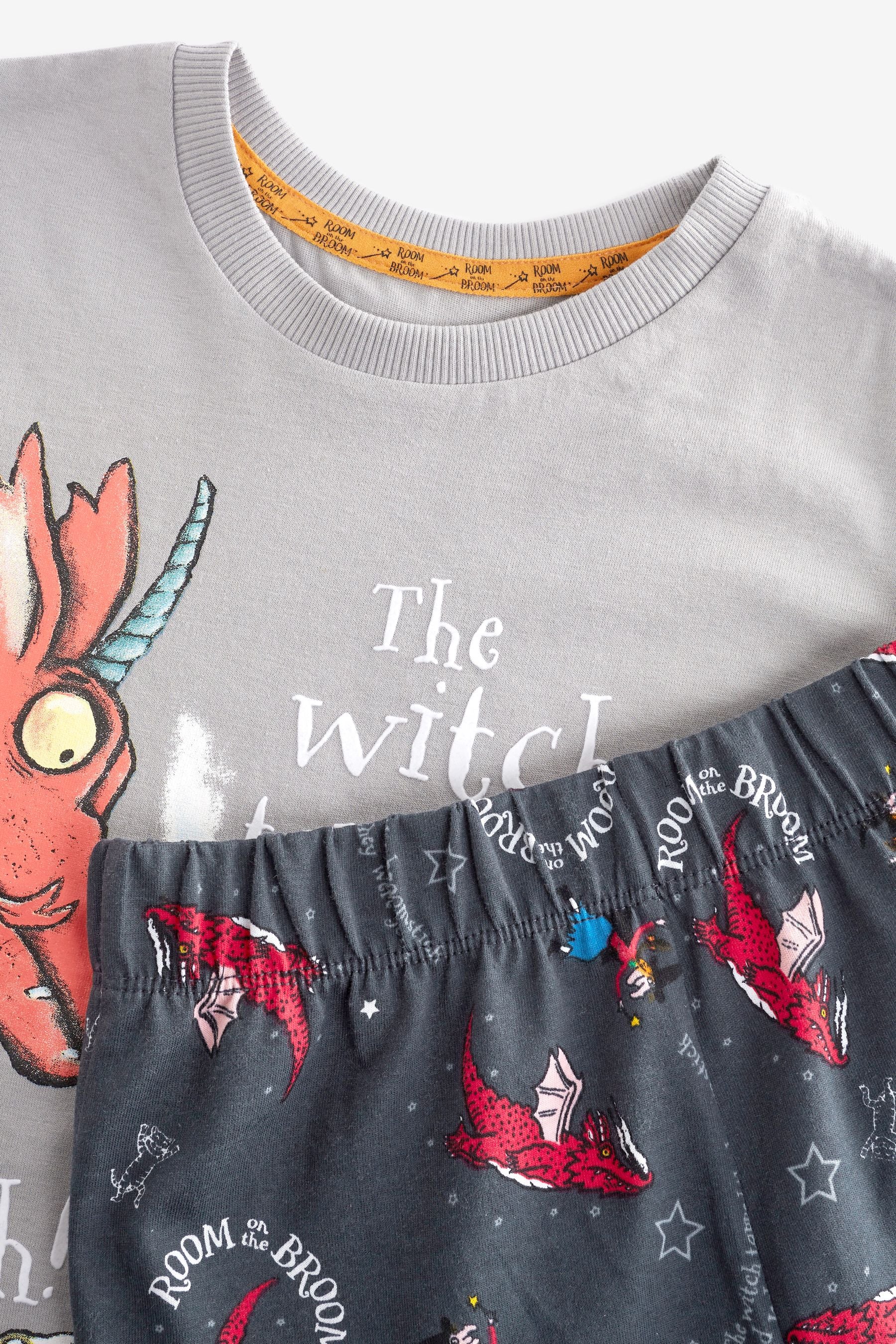 Room On The Broom Grey Short Pyjamas (9mths-9yrs)