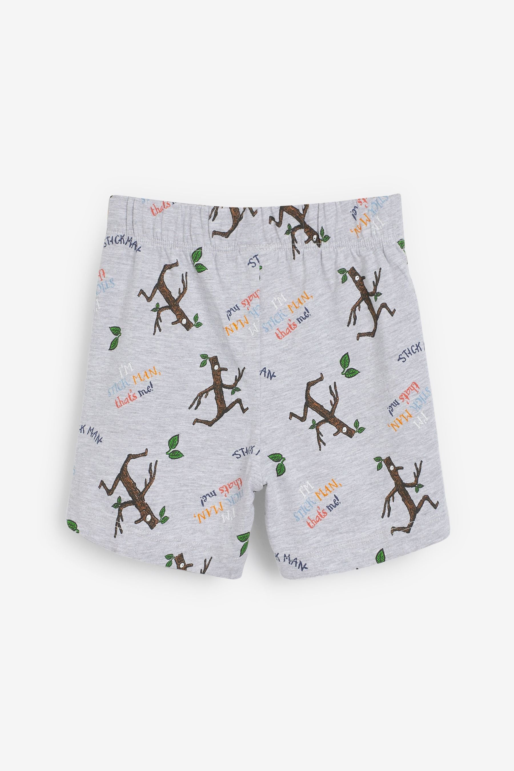 Stickman Green/Grey Short Pyjamas (9mths-9