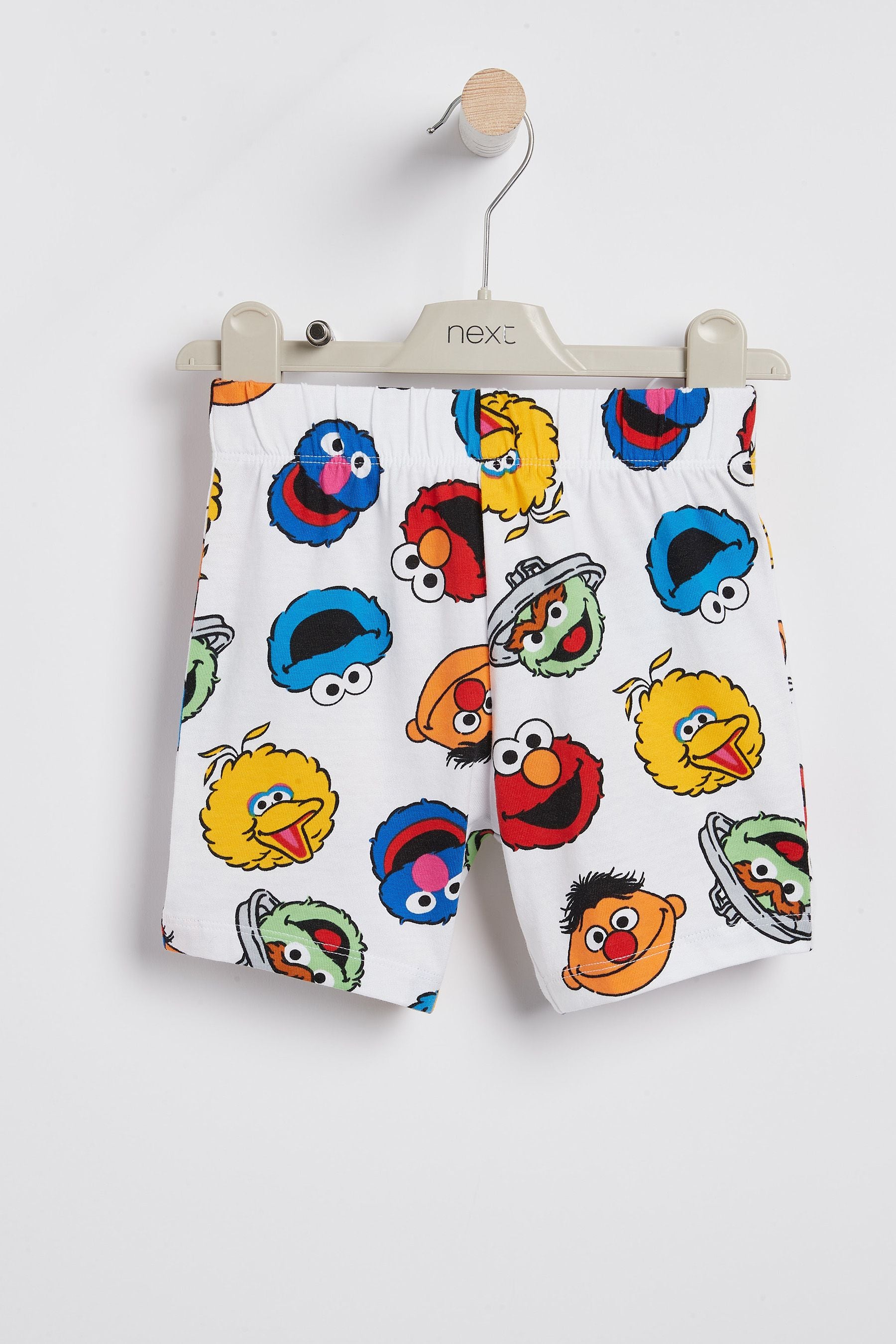 Blue/White Sesame Street 2 Pack Short Pyjamas (9mths-8yrs)