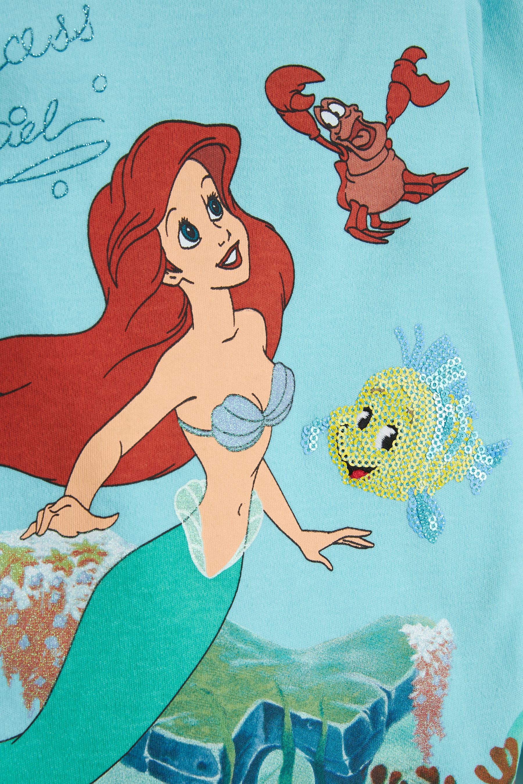 Blue The Little Mermaid Disney Princess Pyjamas (9mths-8yrs)