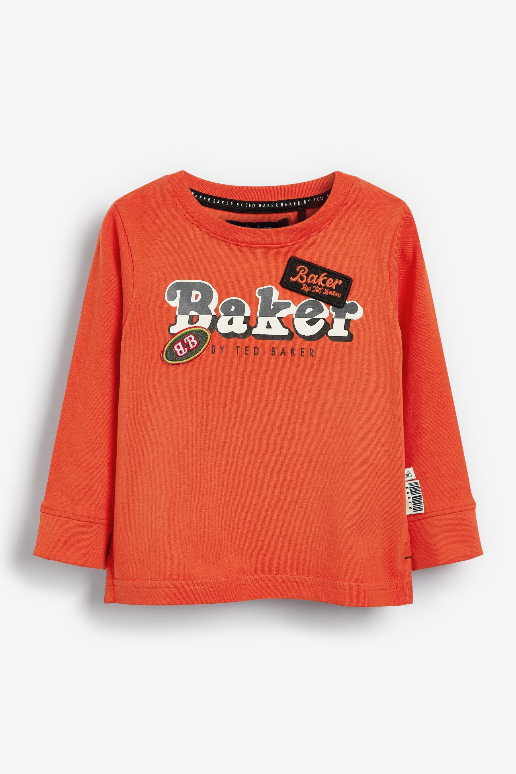 Baker by Ted Baker Orange Graphic Long Sleeve T-Shirt