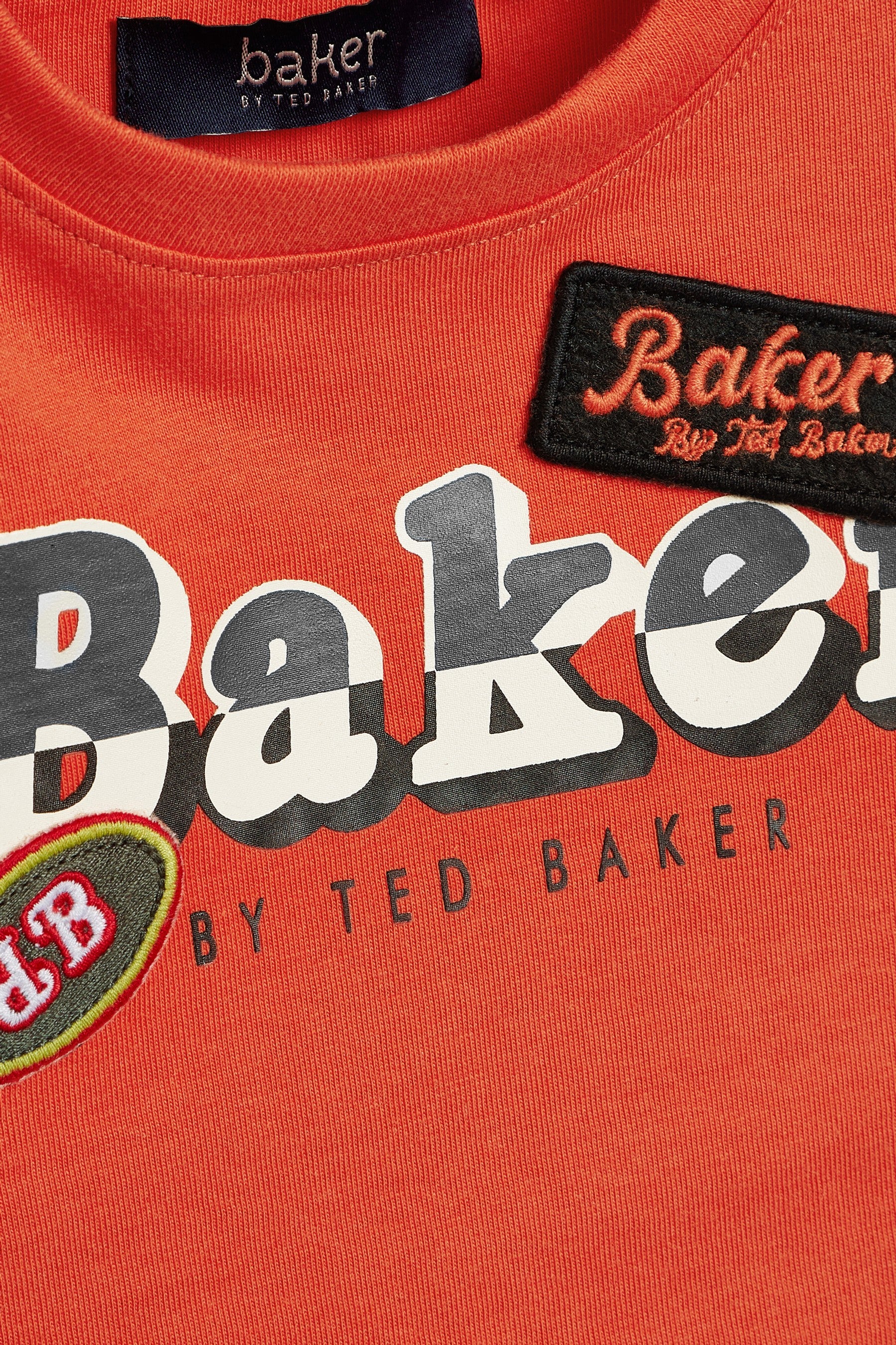 Baker by Ted Baker Orange Graphic Long Sleeve T-Shirt