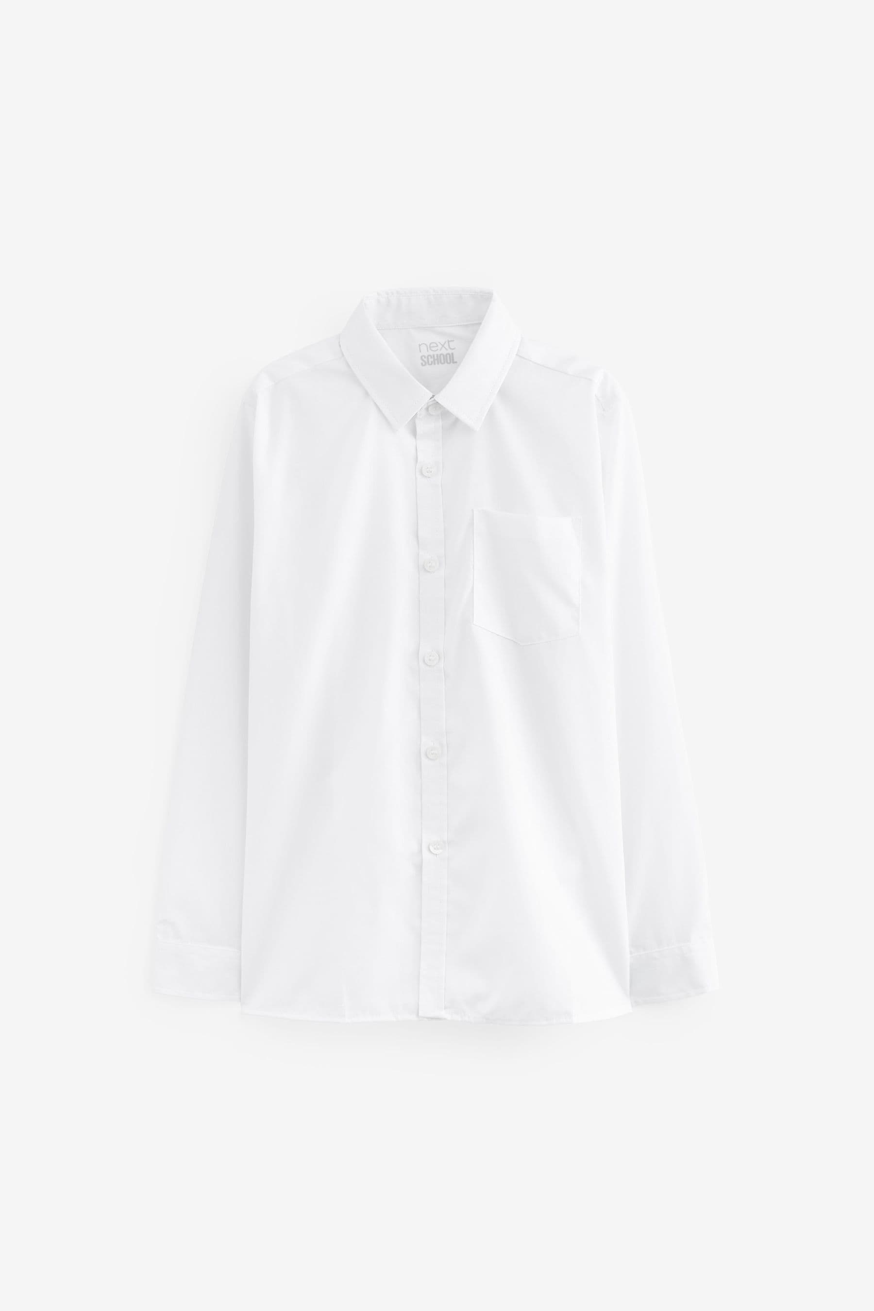 White 2 Pack Long Sleeve School Shirts (3-17yrs)