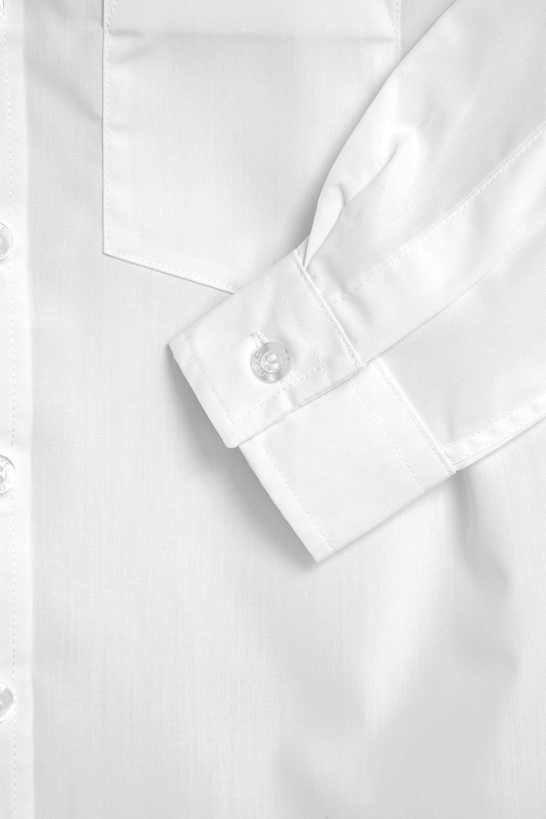 White 2 Pack Long Sleeve School Shirts (3-17yrs)