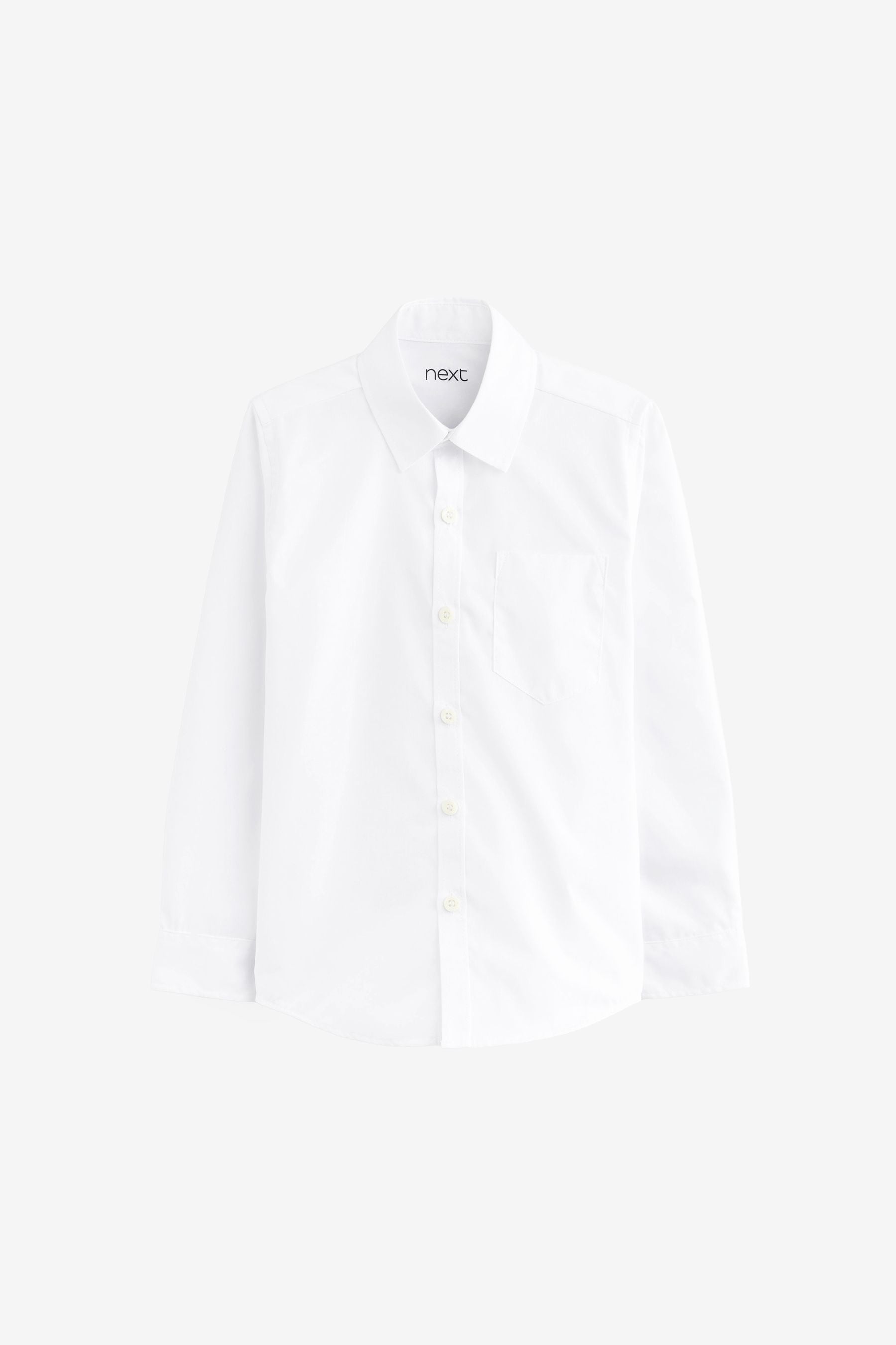 White 5 Pack Long Sleeve School Shirts (3-17yrs)