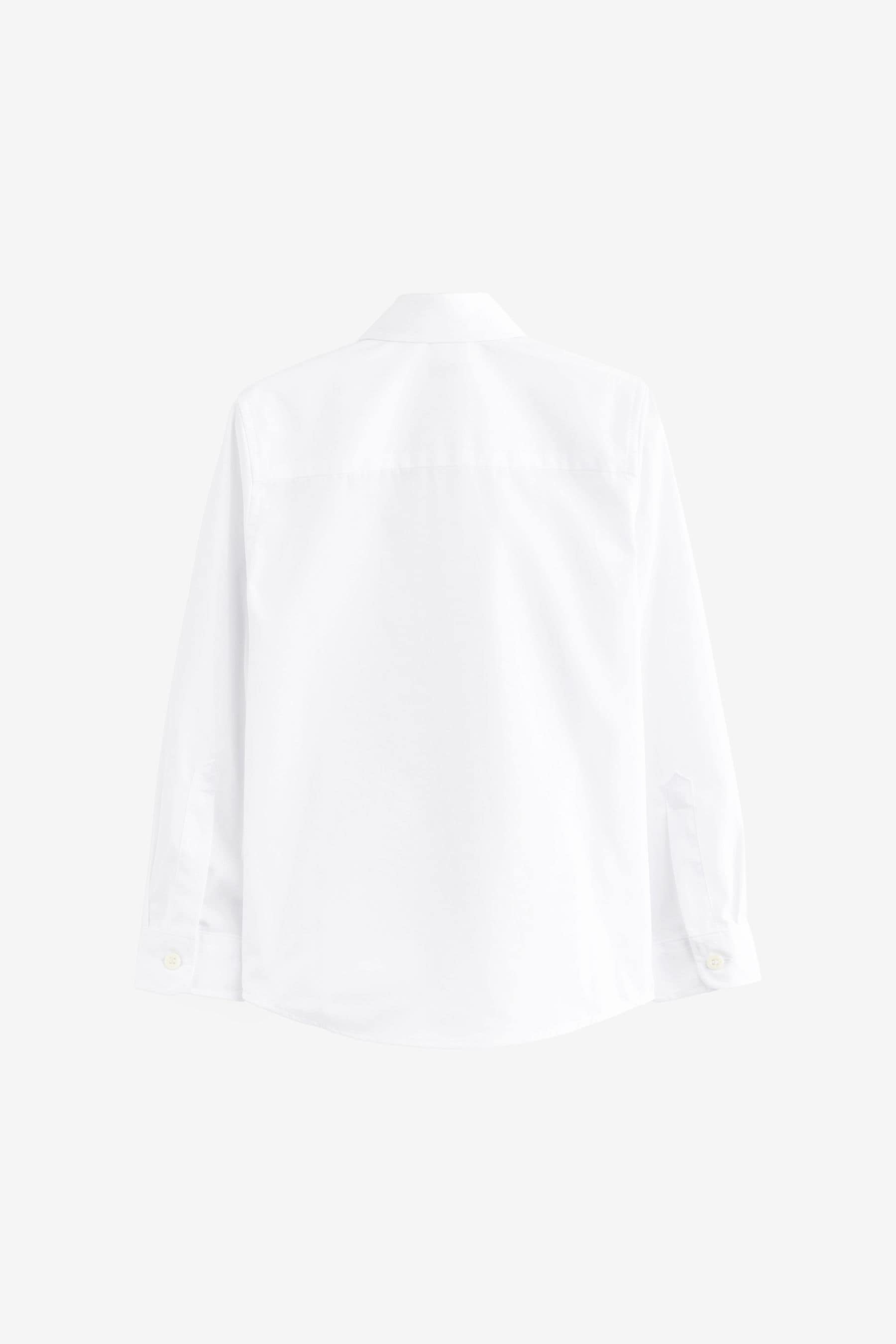 White 5 Pack Long Sleeve School Shirts (3-17yrs)