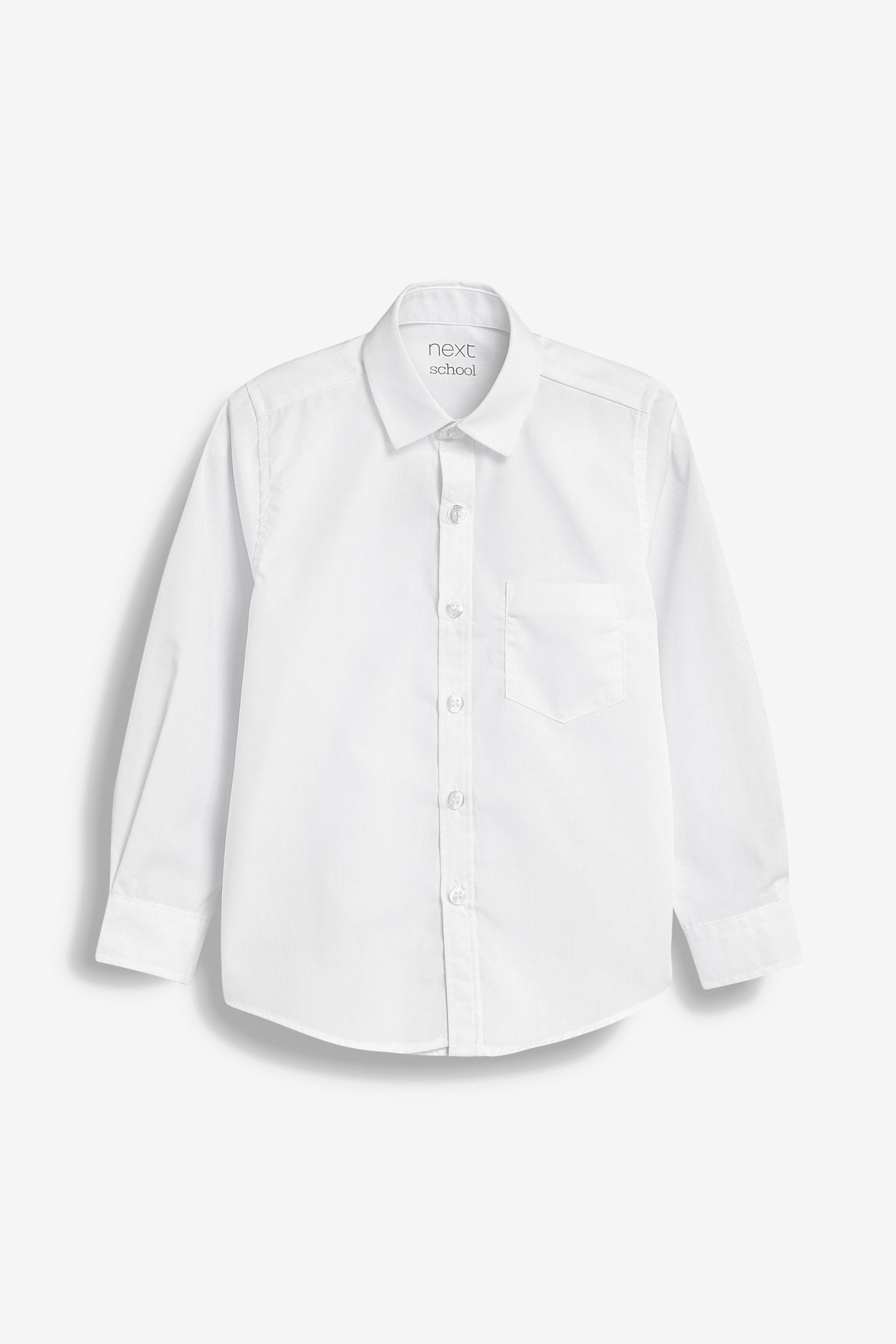 White 2 Pack Long Sleeve School Shirts (3-17yrs)