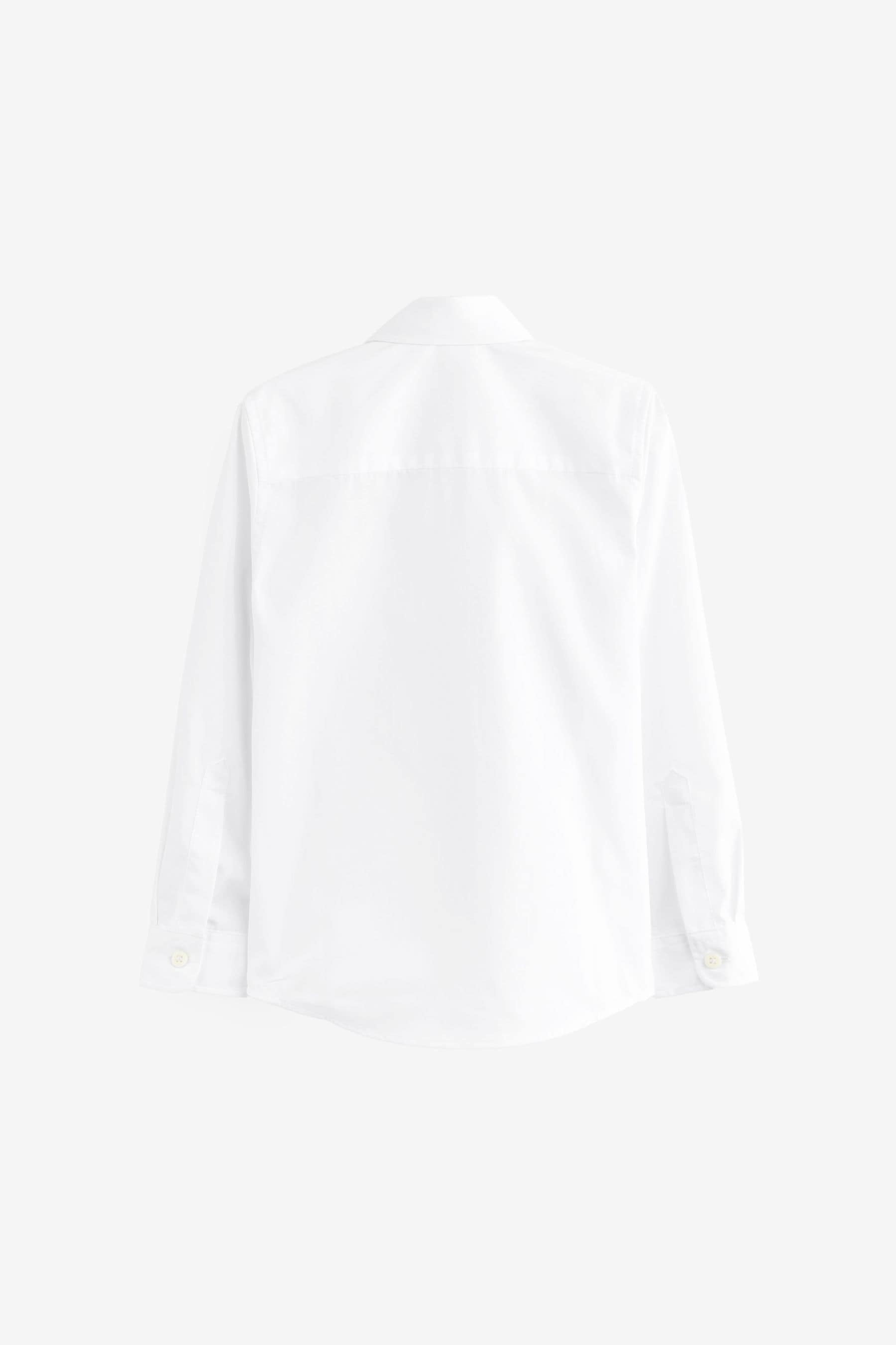 White 2 Pack Long Sleeve School Shirts (3-17yrs)