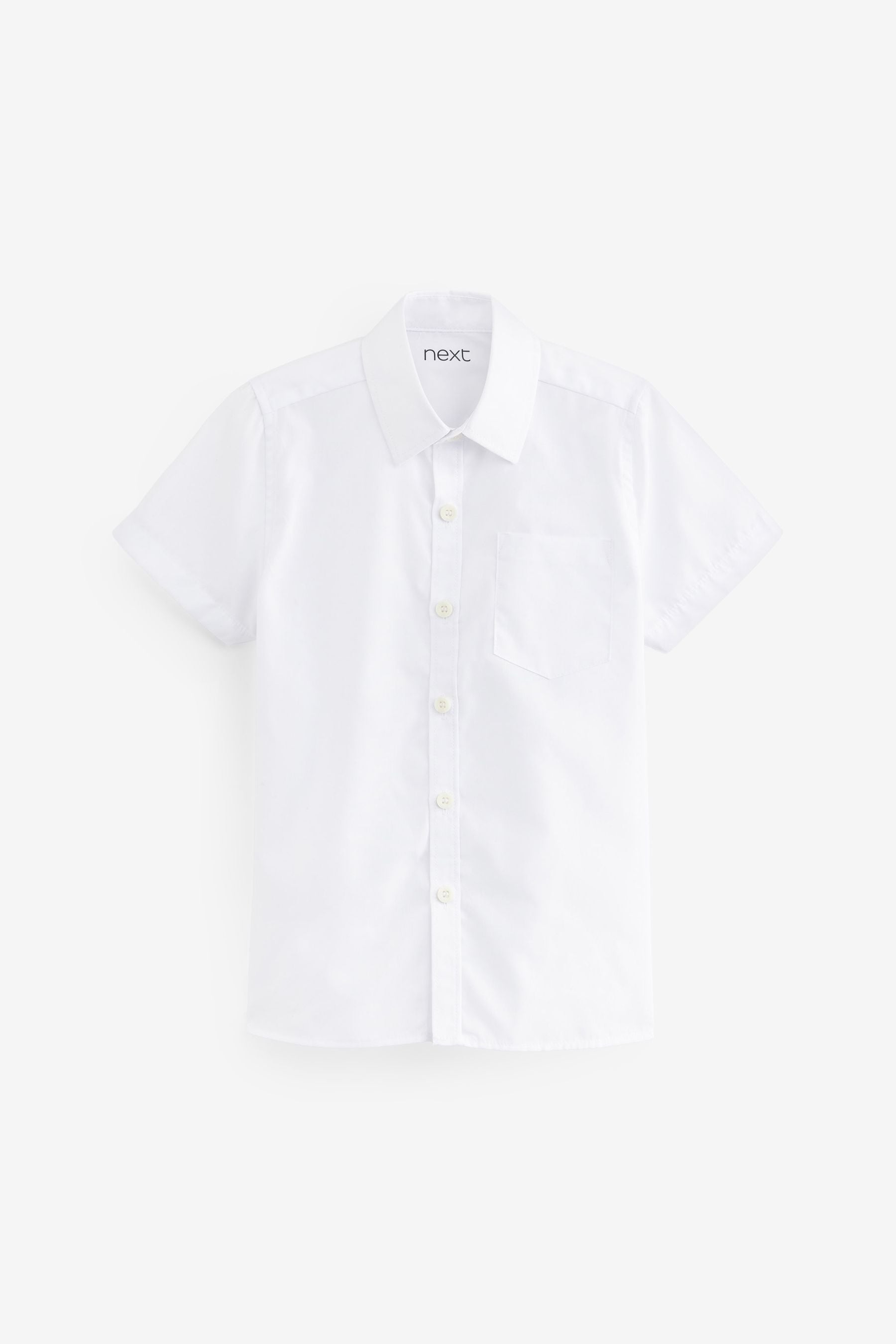 White 2 Pack Short Sleeve School Shirts (3-17yrs)