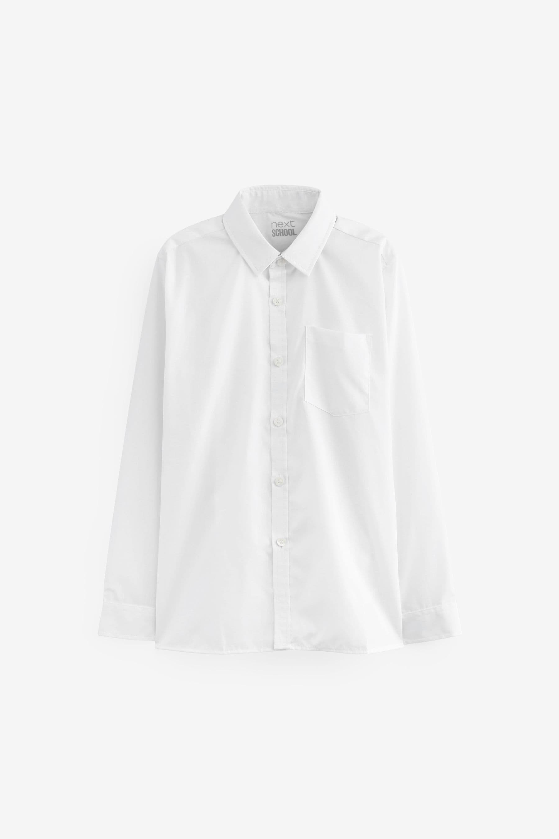 White 5 Pack Long Sleeve School Shirts (3-17yrs)