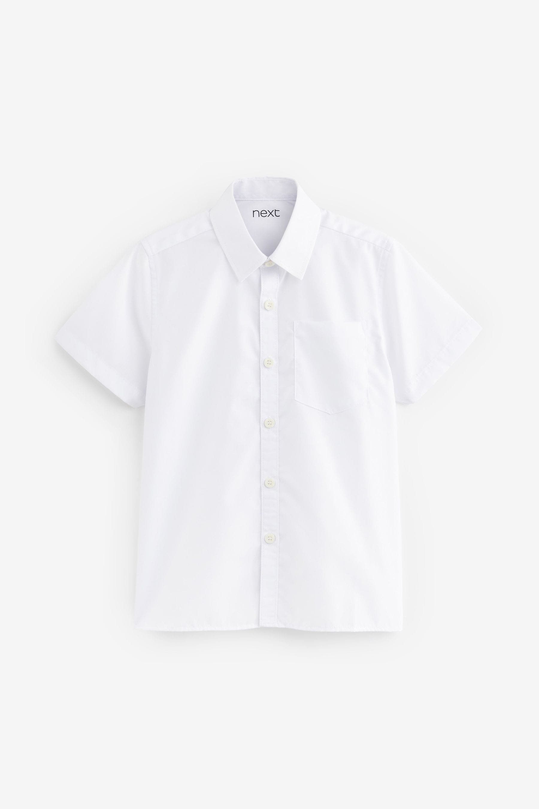 White 5 Pack Short Sleeve School Shirts (3-17yrs)