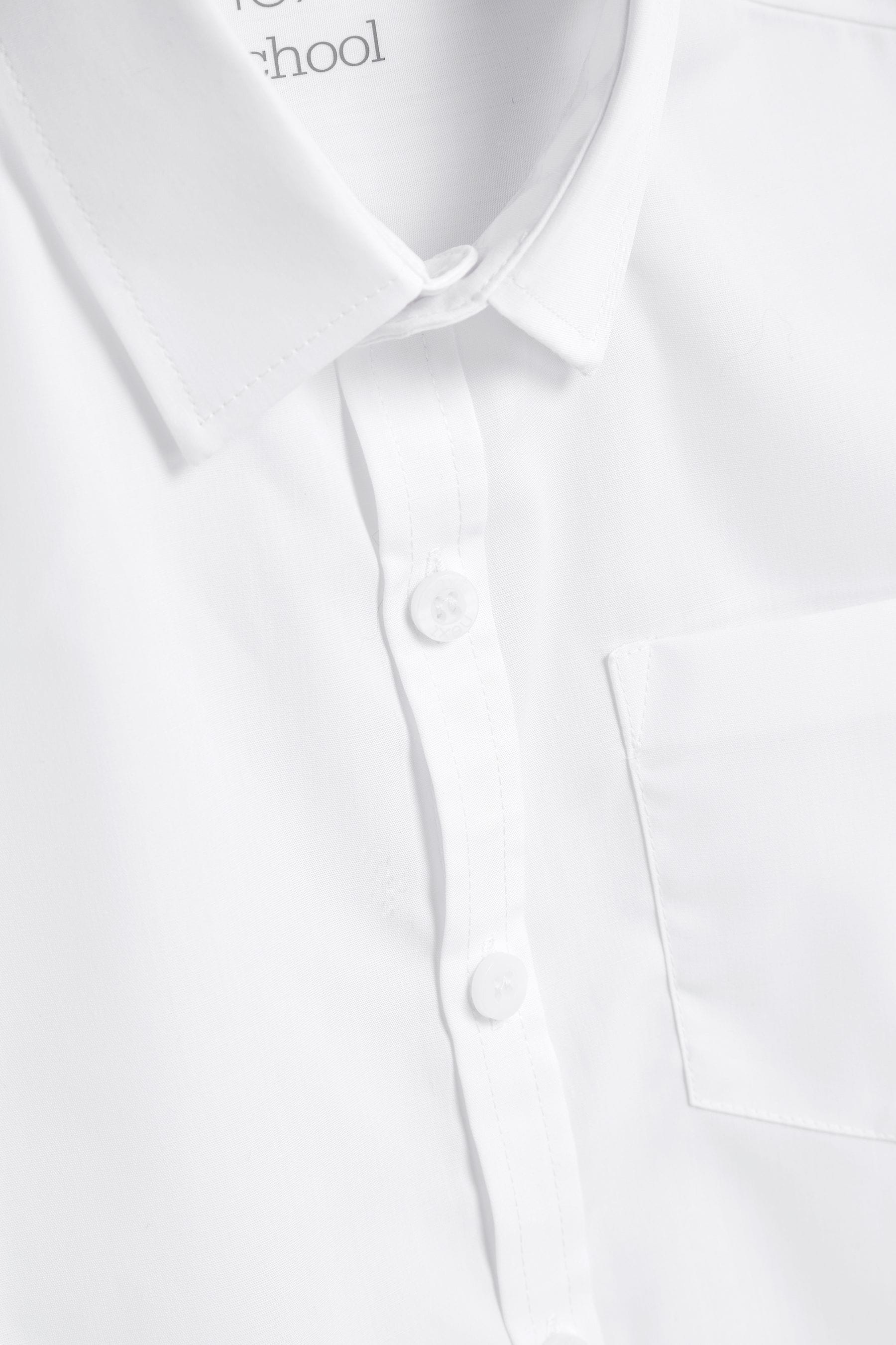 White 5 Pack Short Sleeve School Shirts (3-17yrs)