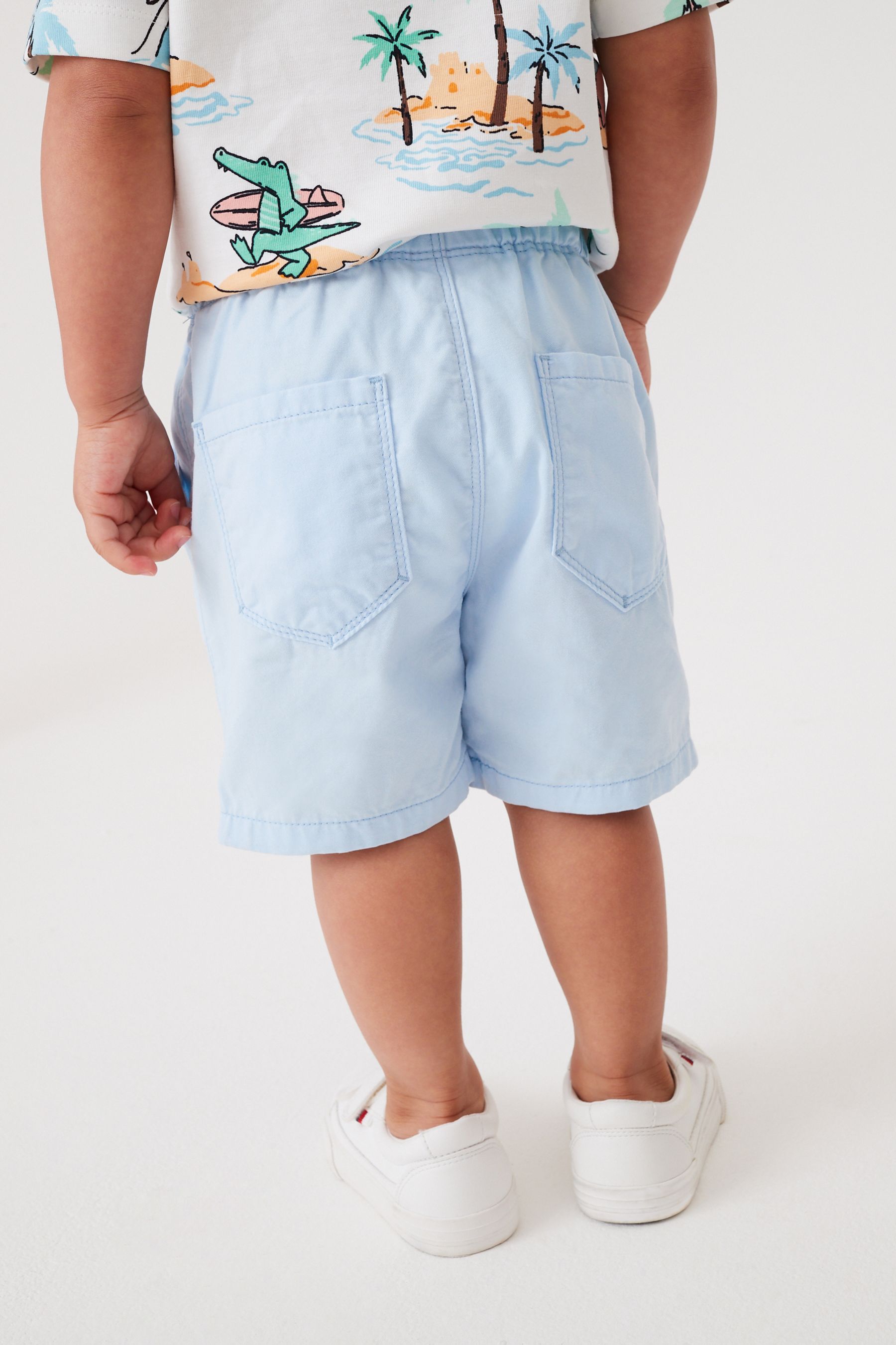 Light Blue Pull-On Shorts (3mths-7yrs)