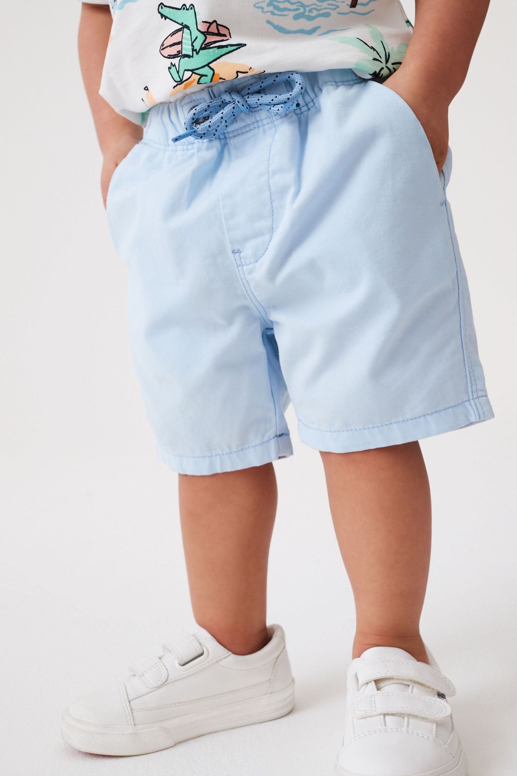 Light Blue Pull-On Shorts (3mths-7yrs)