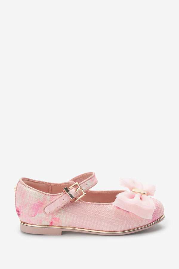 Pink Baker by Ted Baker Pink Sequin Bow Shoes