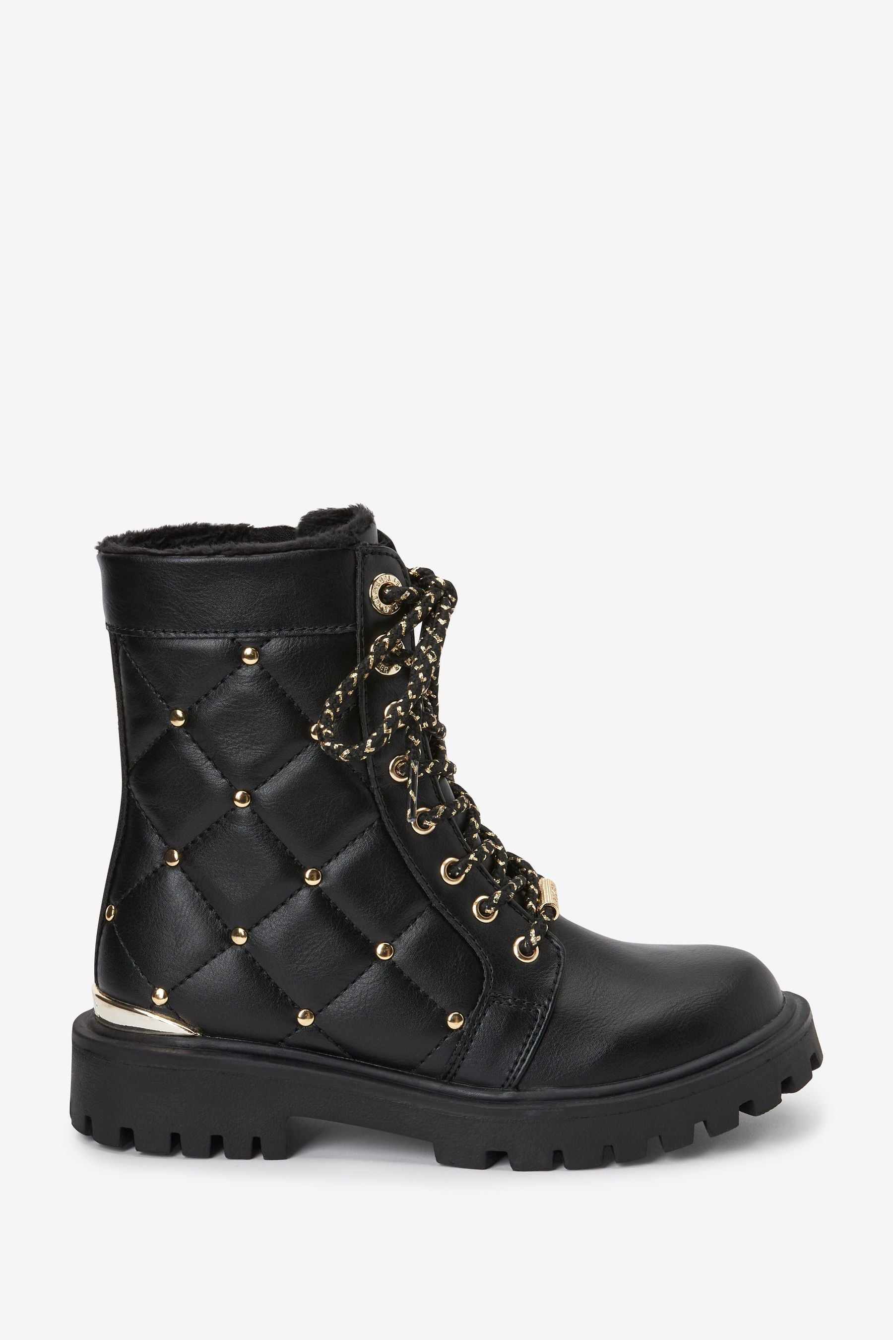 Black Baker by Ted Baker Quilted Stud Boots