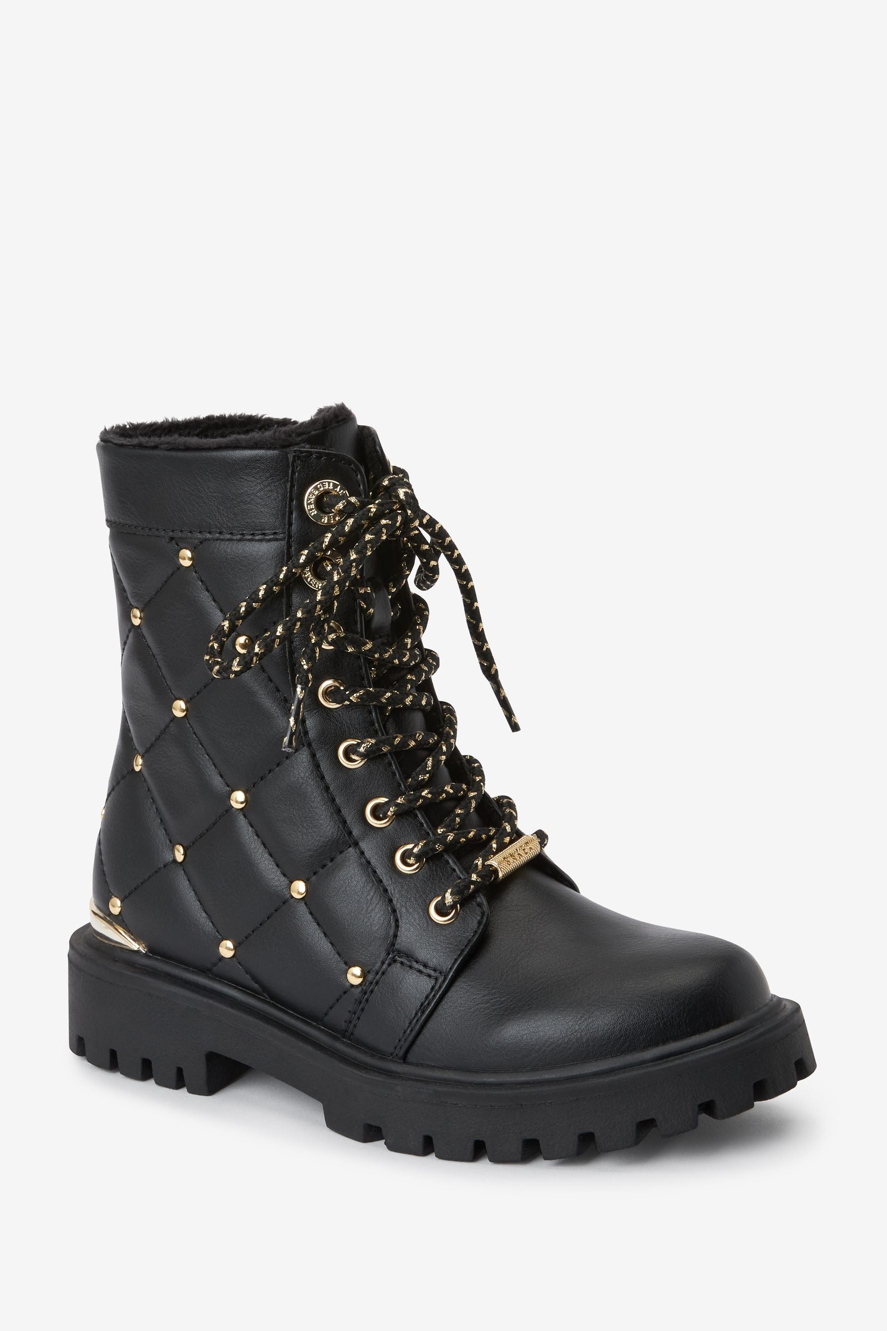 Black Baker by Ted Baker Quilted Stud Boots