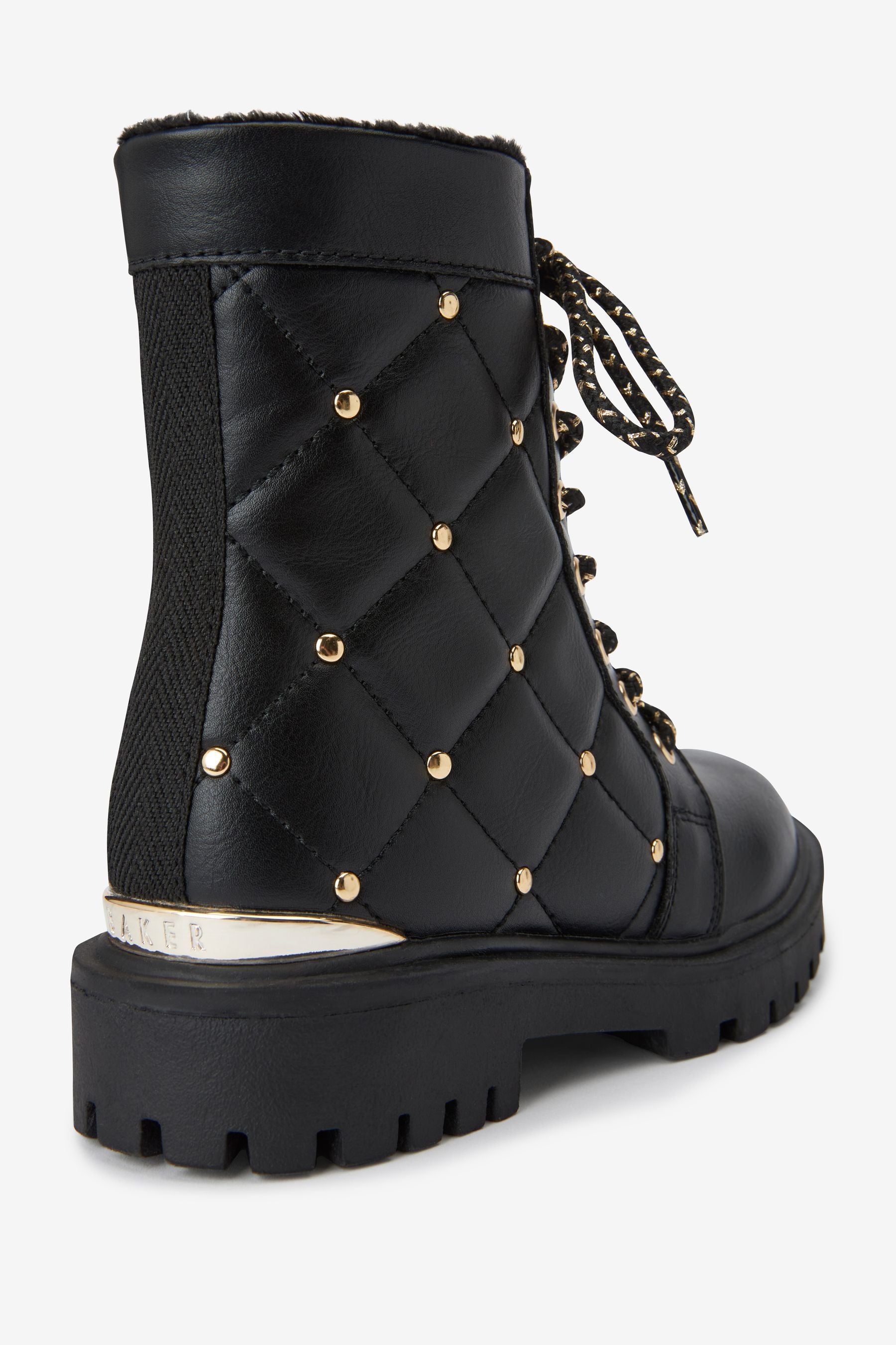 Black Baker by Ted Baker Quilted Stud Boots