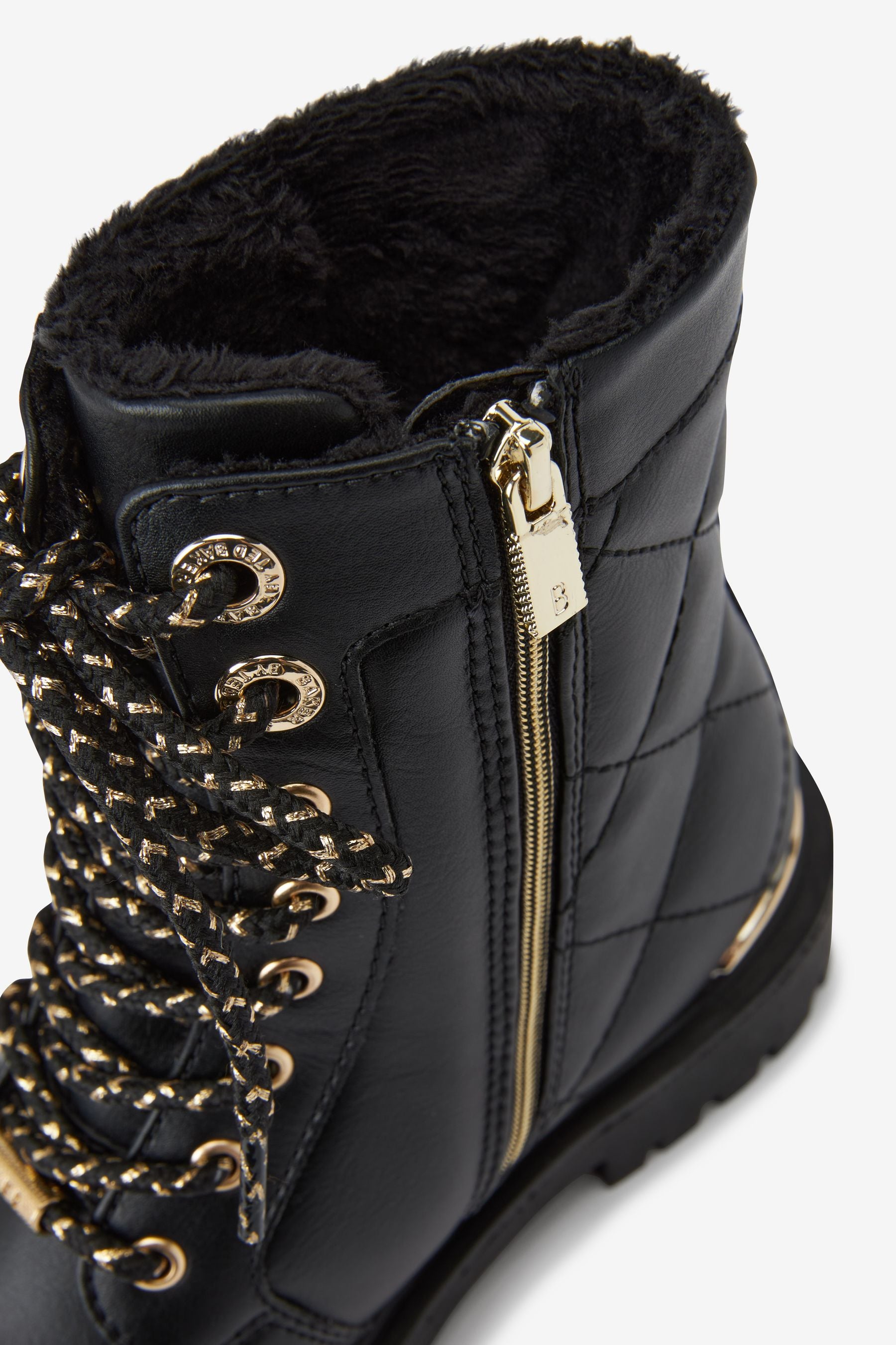 Black Baker by Ted Baker Quilted Stud Boots