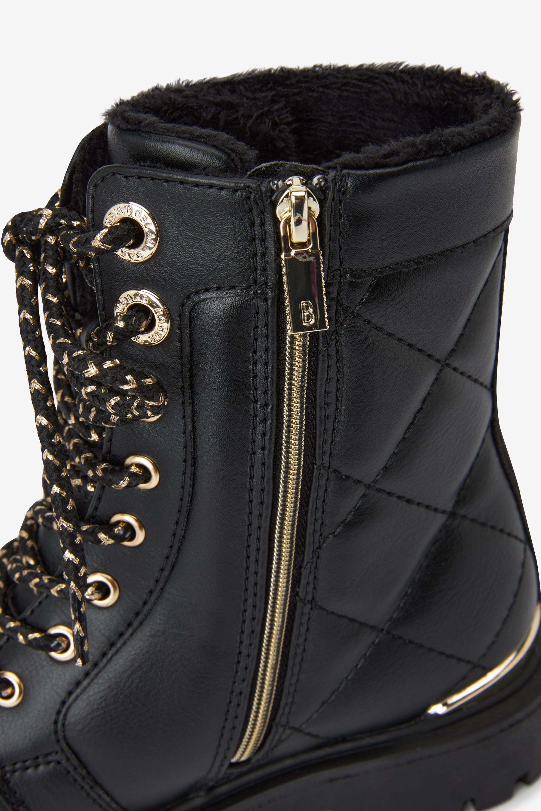 Black Baker by Ted Baker Quilted Stud Boots