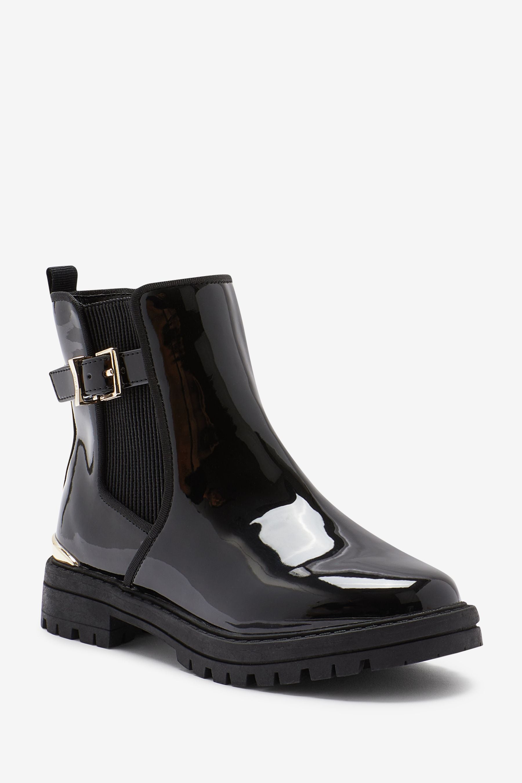 Black Baker by Ted Baker Black Buckle Chelsea Boots