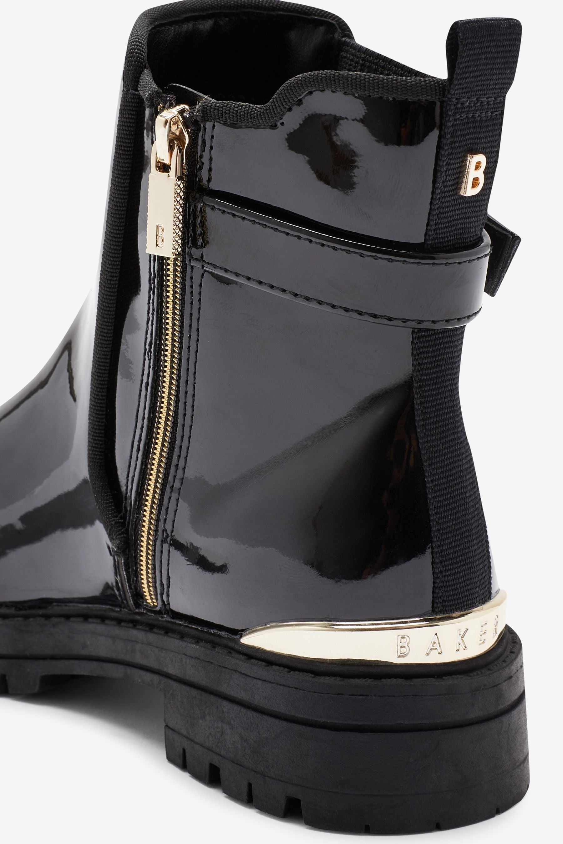 Black Baker by Ted Baker Black Buckle Chelsea Boots