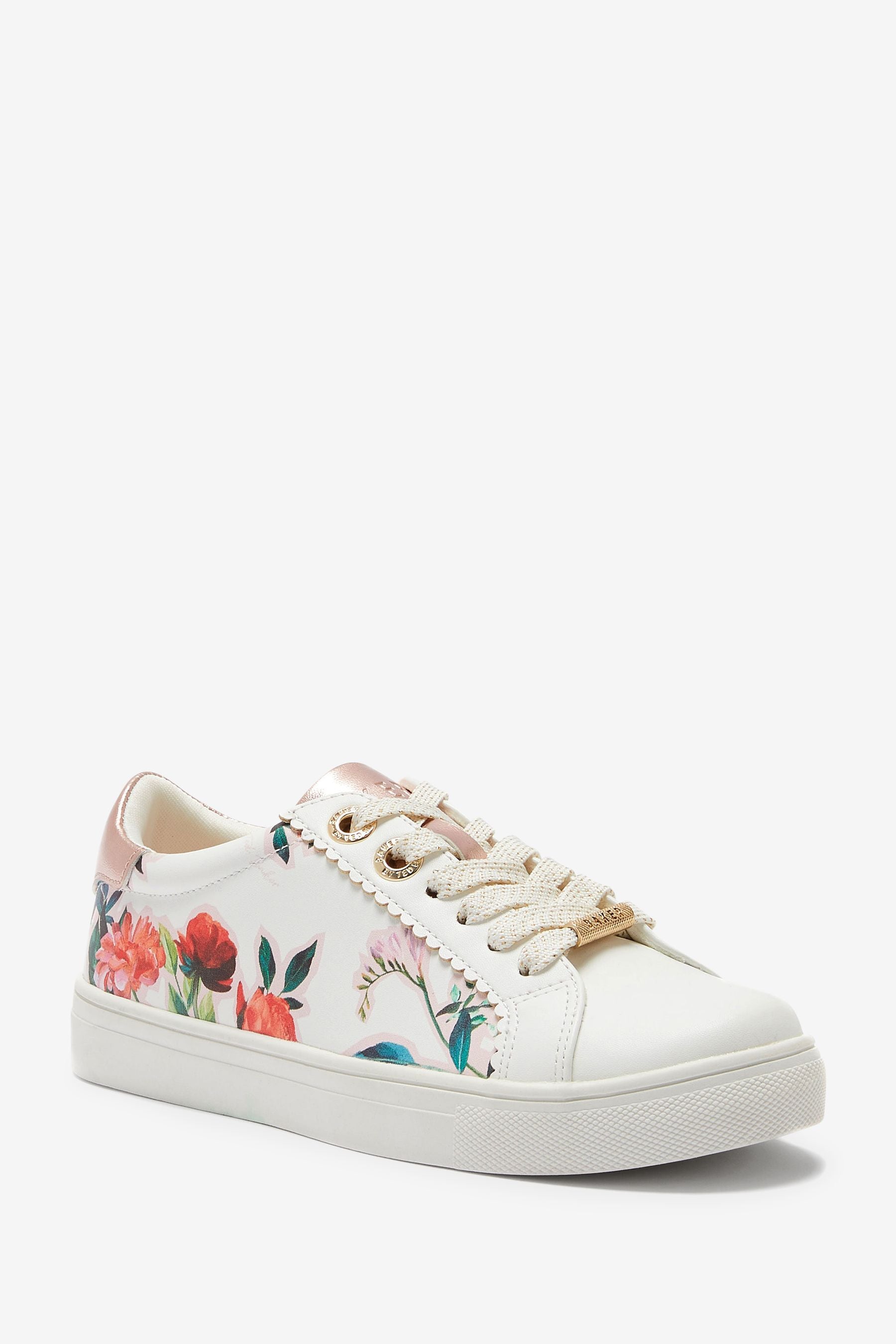 Baker by Ted Baker White Floral Trainers