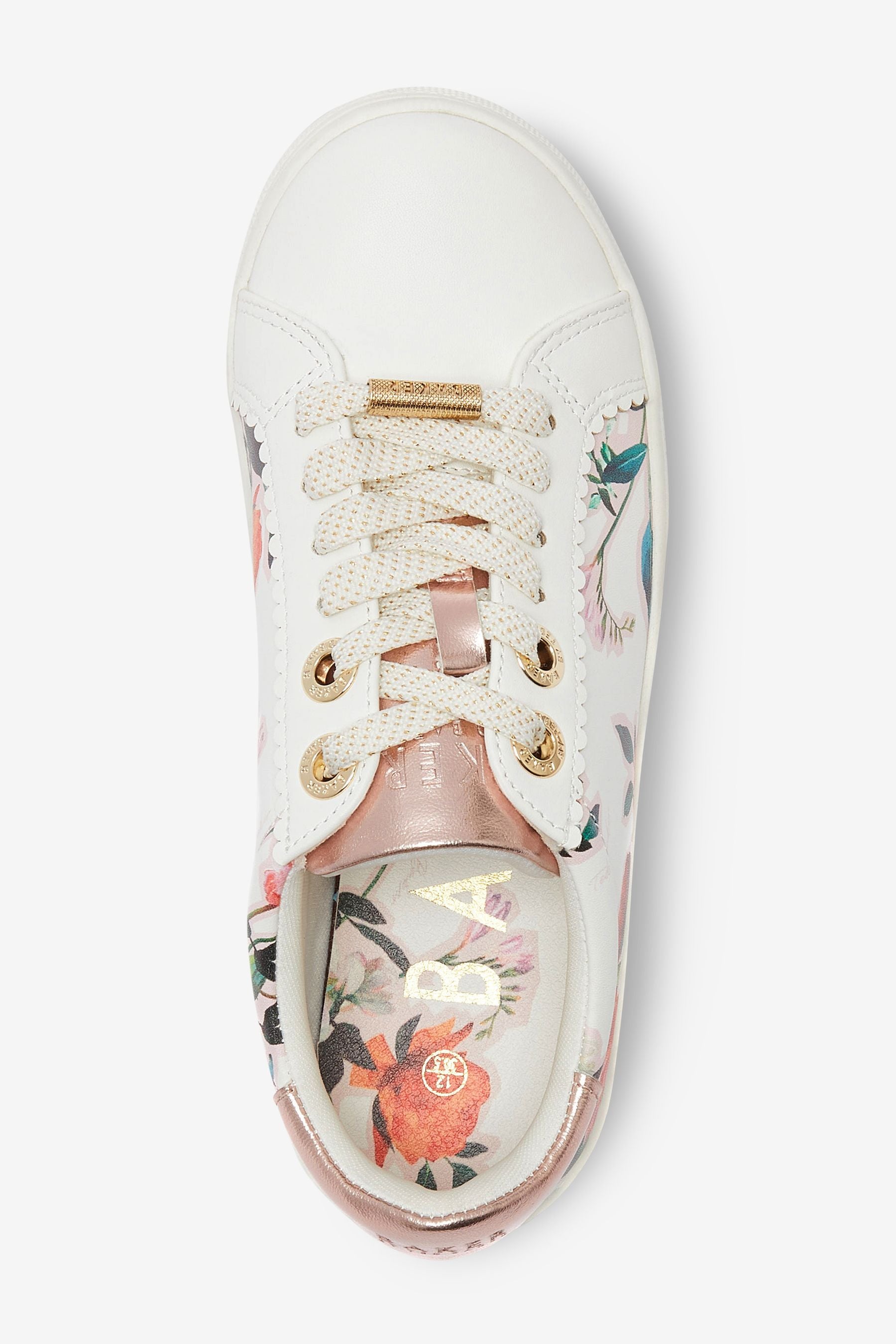 Baker by Ted Baker White Floral Trainers