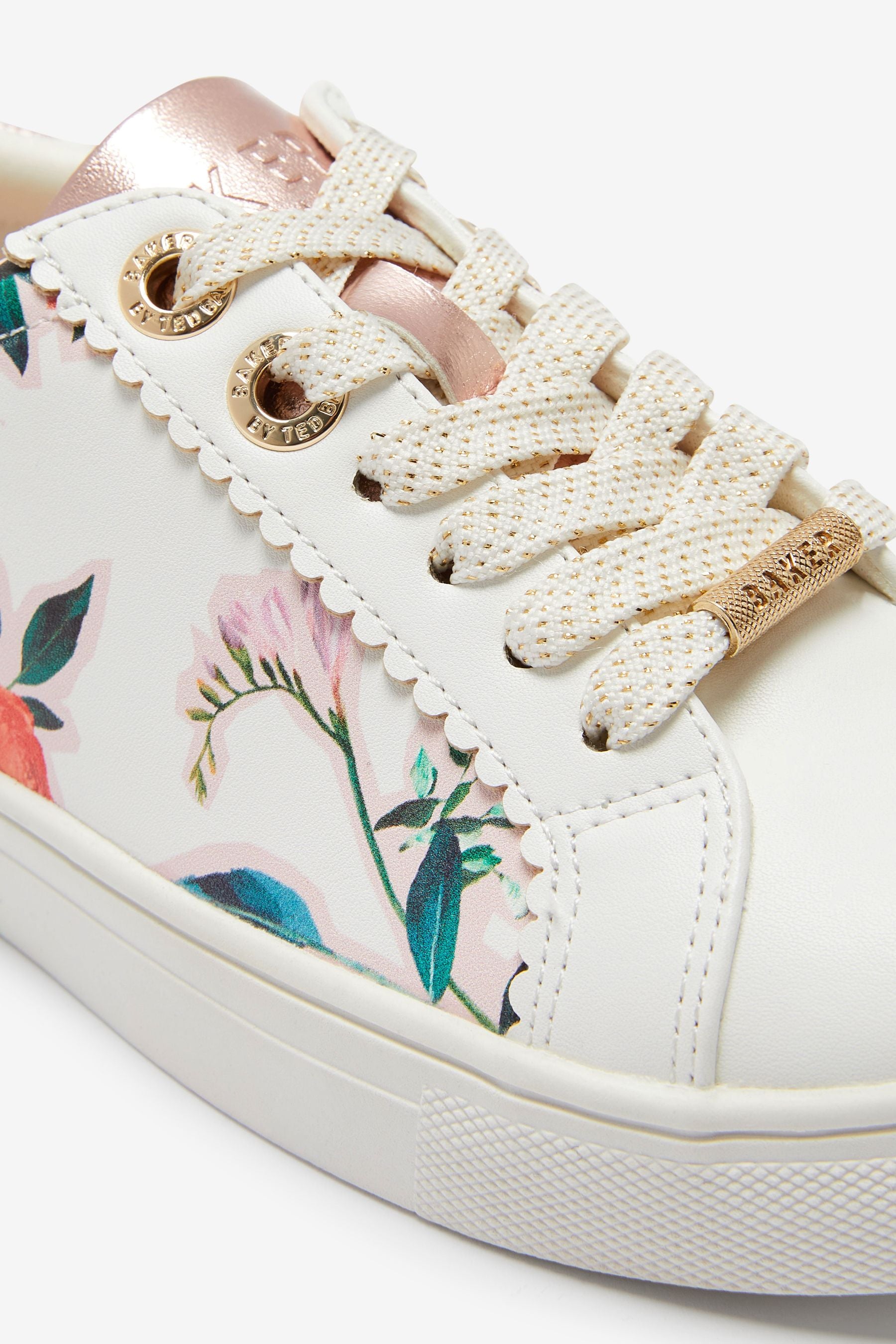 Baker by Ted Baker White Floral Trainers