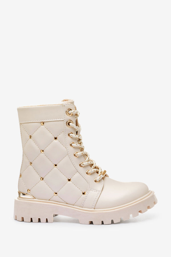 Neutral Baker by Ted Baker Quilted Stud Boots