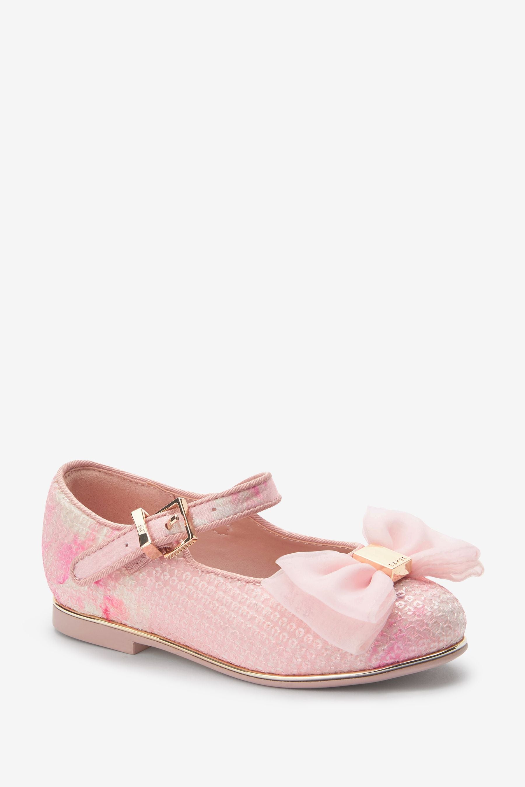 Pink Baker by Ted Baker Pink Sequin Bow Shoes