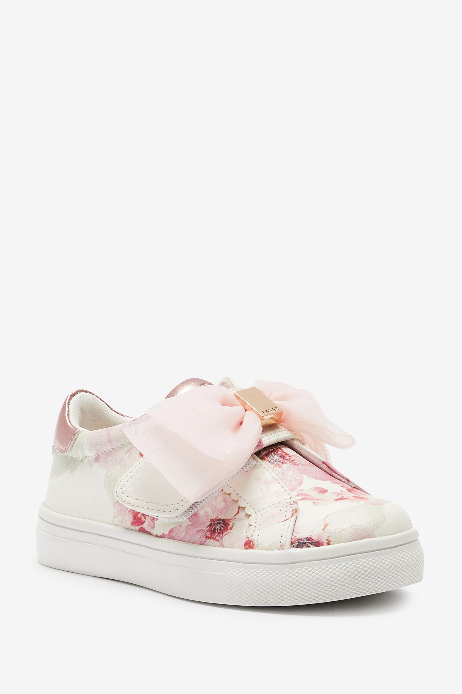 White Baker by Ted Baker White Organza Bow Trainers