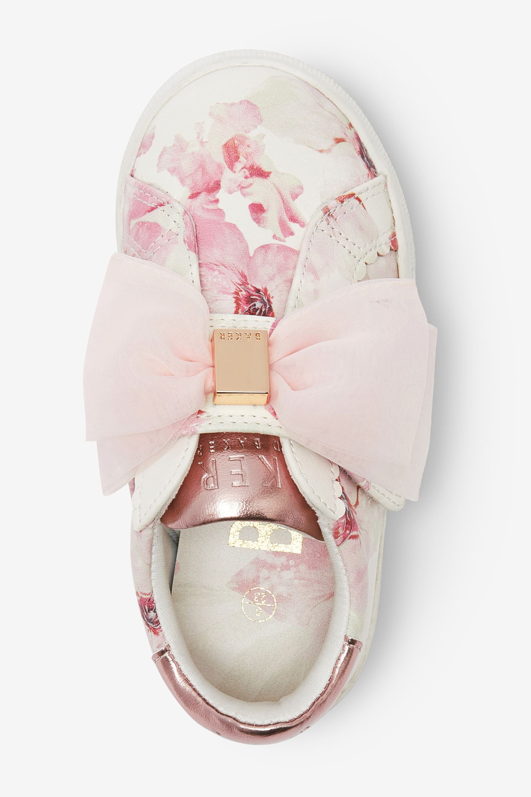 White Baker by Ted Baker White Organza Bow Trainers