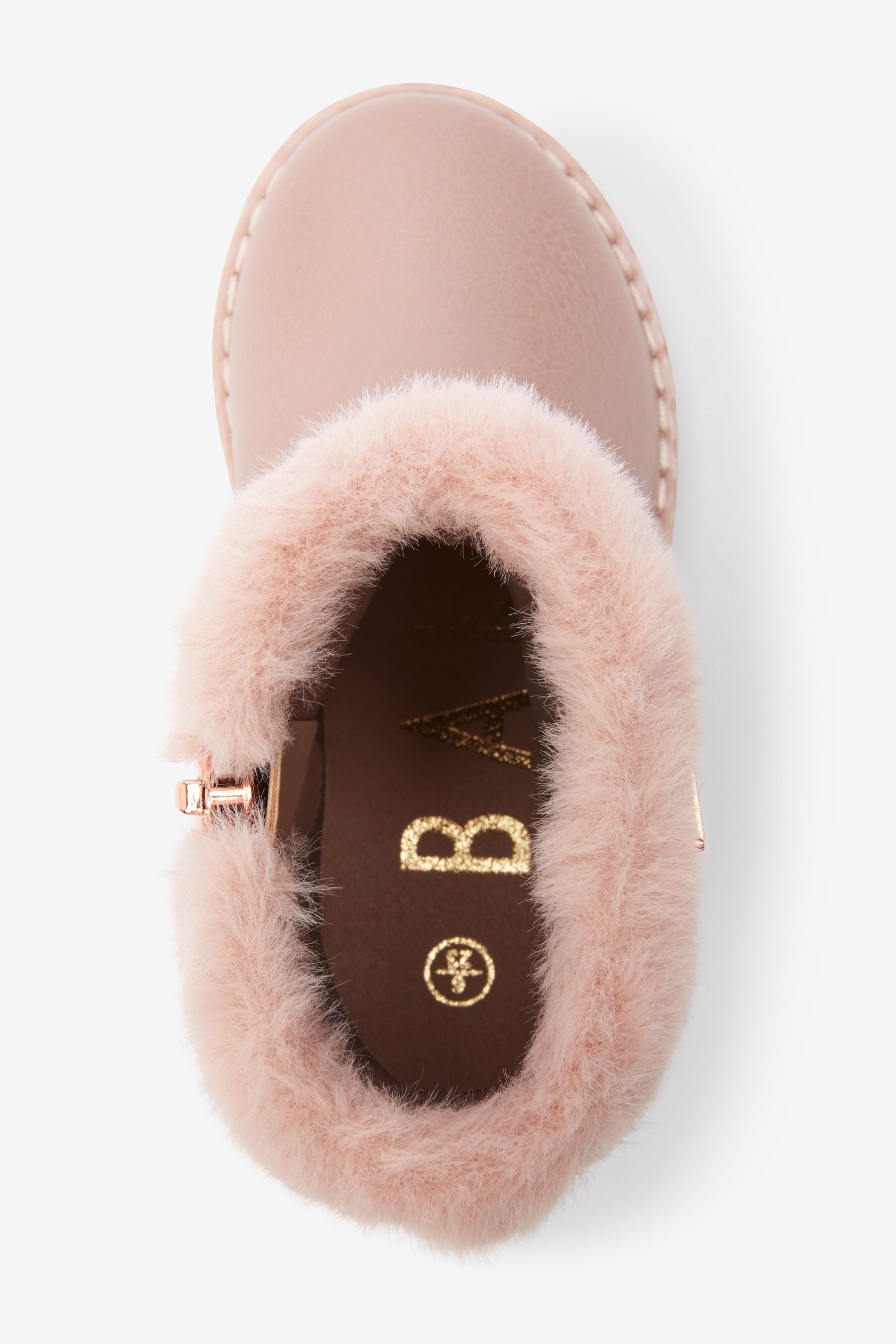 Pale Pink Baker by Ted Baker Pink Fur Cuff Boots