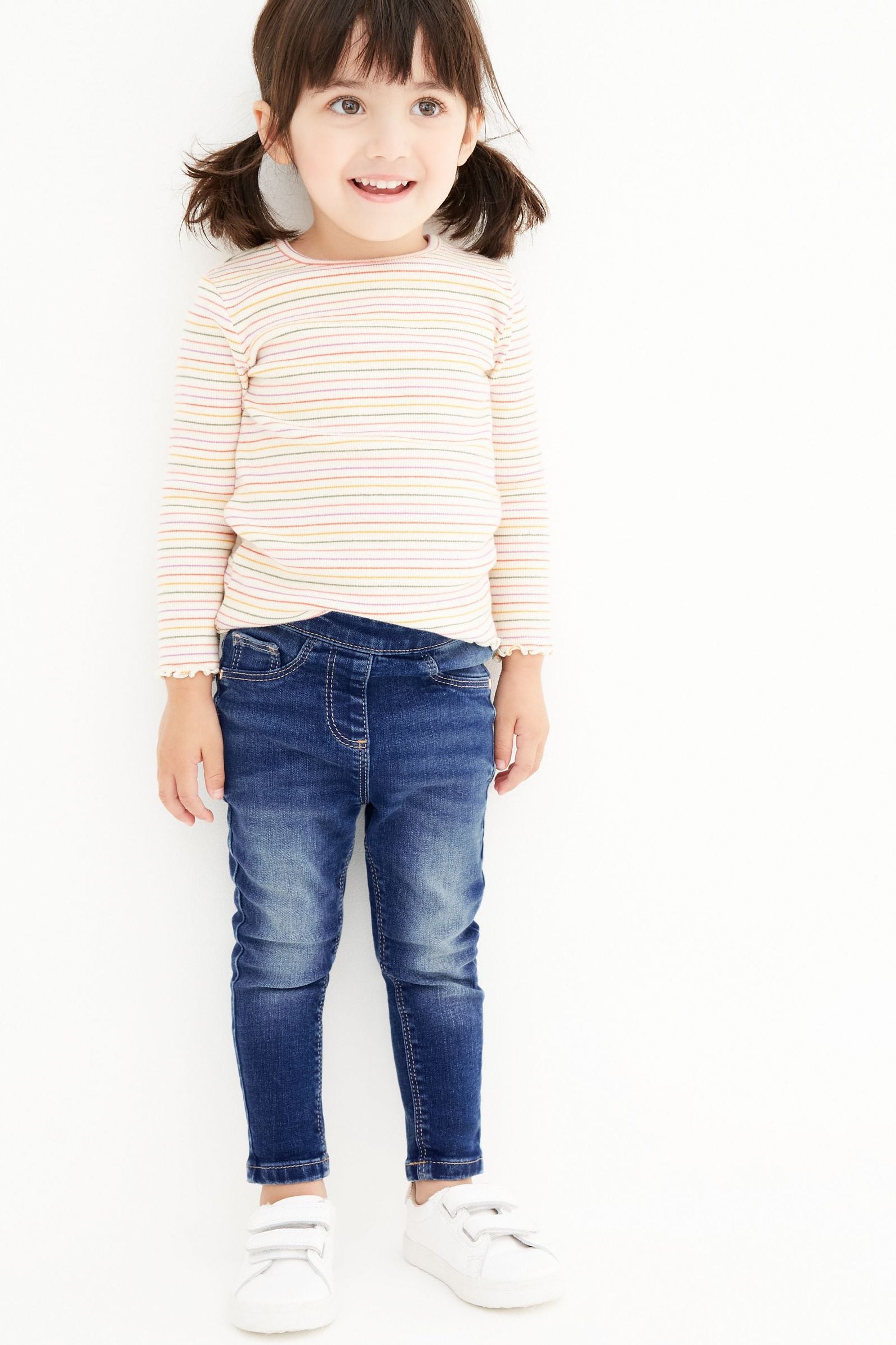 Mid Blue Denim Elasticated Waist Jeggings (3mths-7yrs)