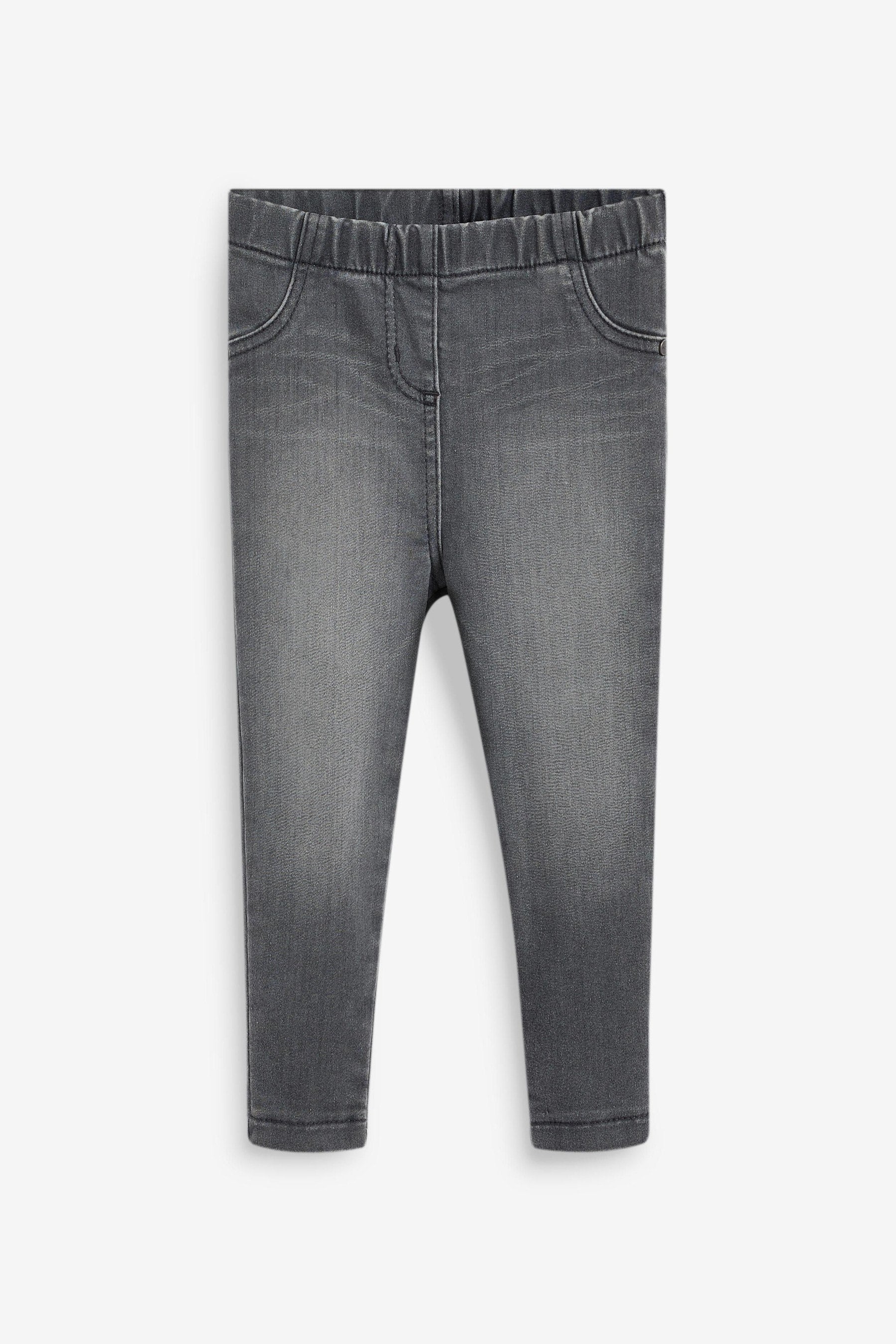 Grey Denim Elasticated Waist Jeggings (3mths-7yrs)