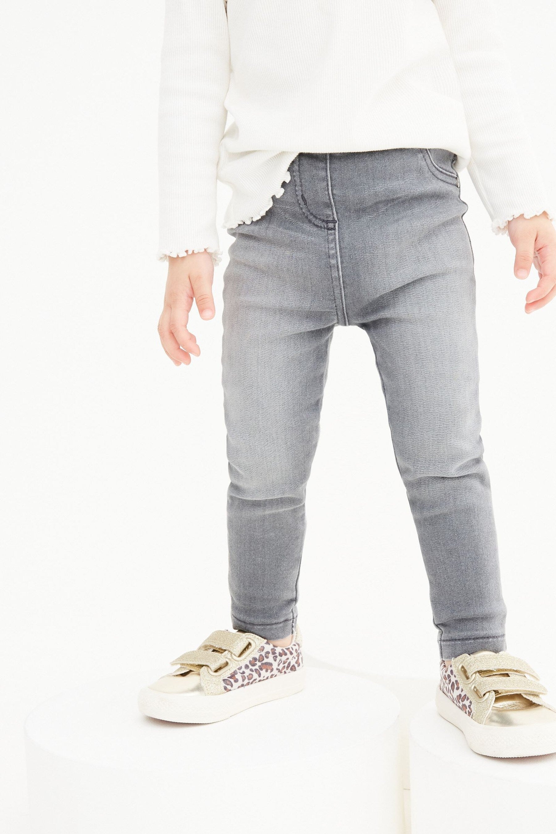 Grey Denim Elasticated Waist Jeggings (3mths-7yrs)