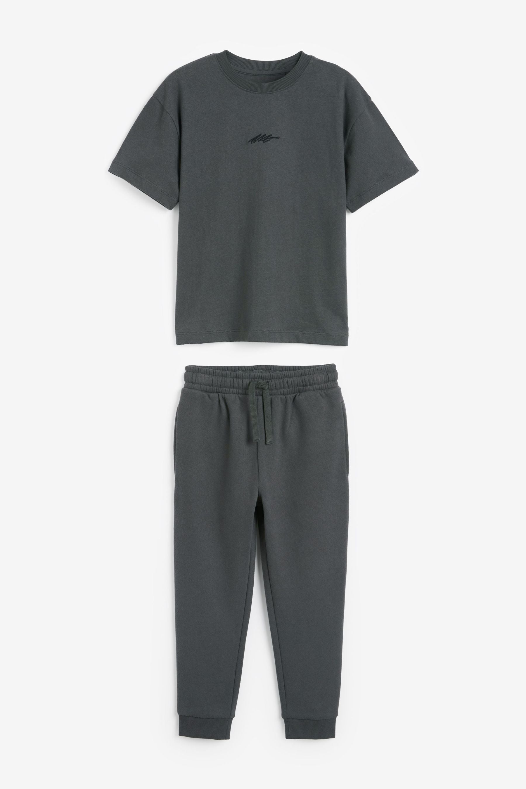 Charcoal Grey T-Shirt And Joggers Set (3-16yrs)