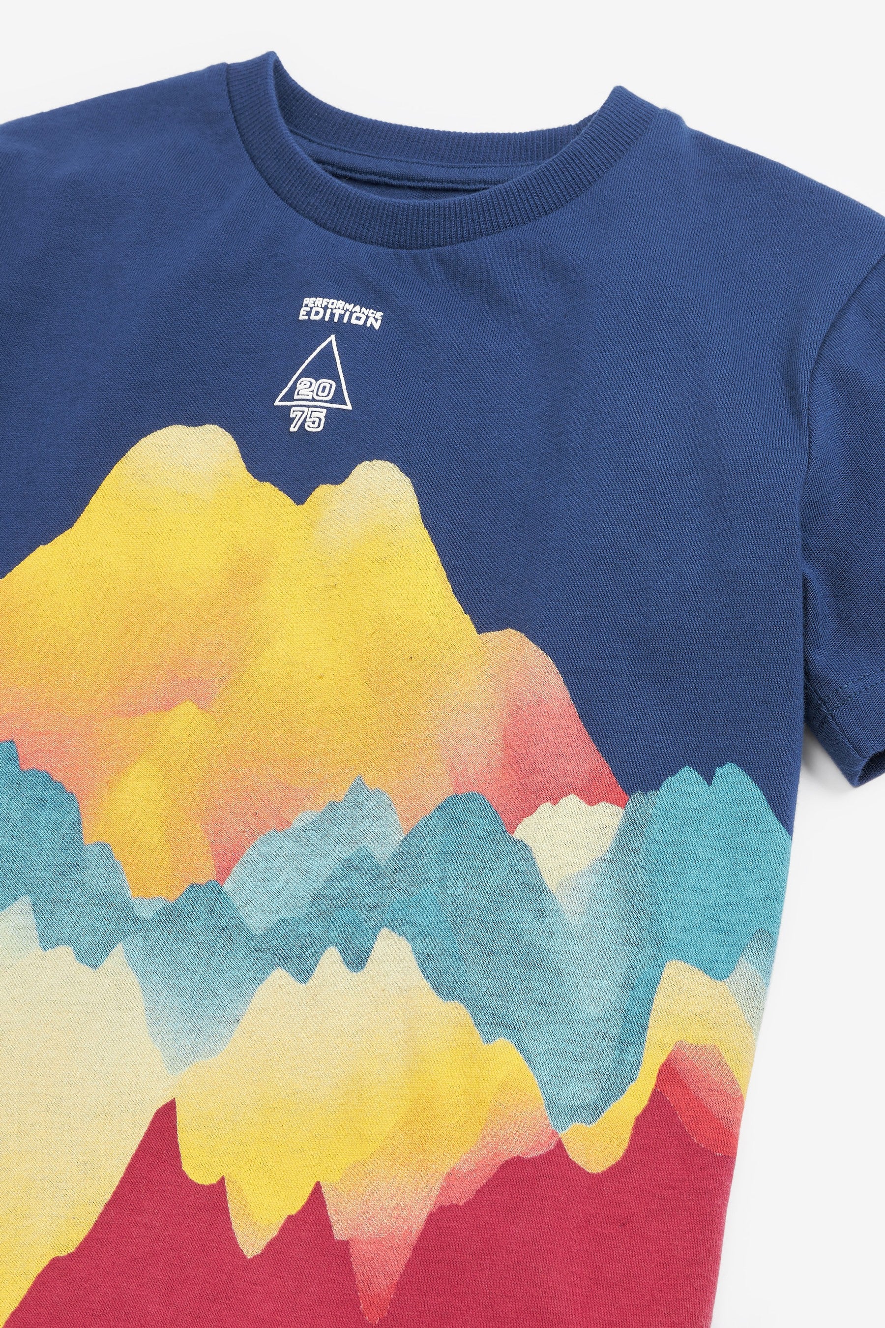 Navy Blue Mountains All Over Print T-Shirt (3-16yrs)