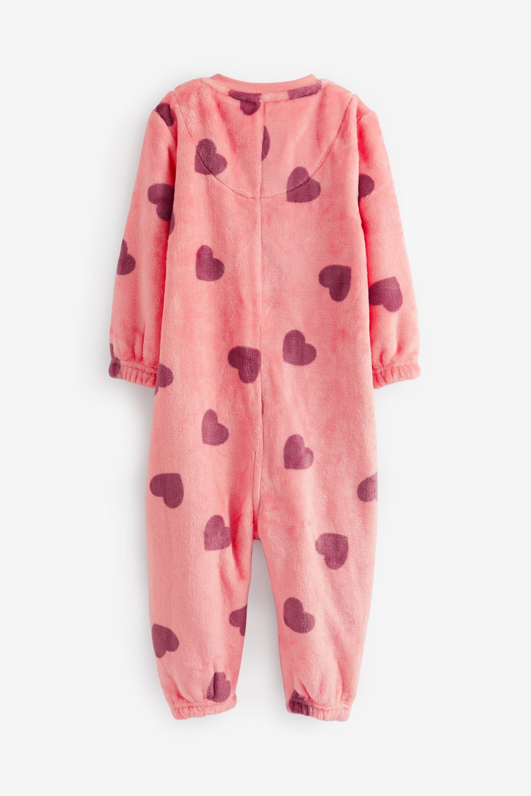 Pink Heart Fleece All-In-One (9mths-8yrs)