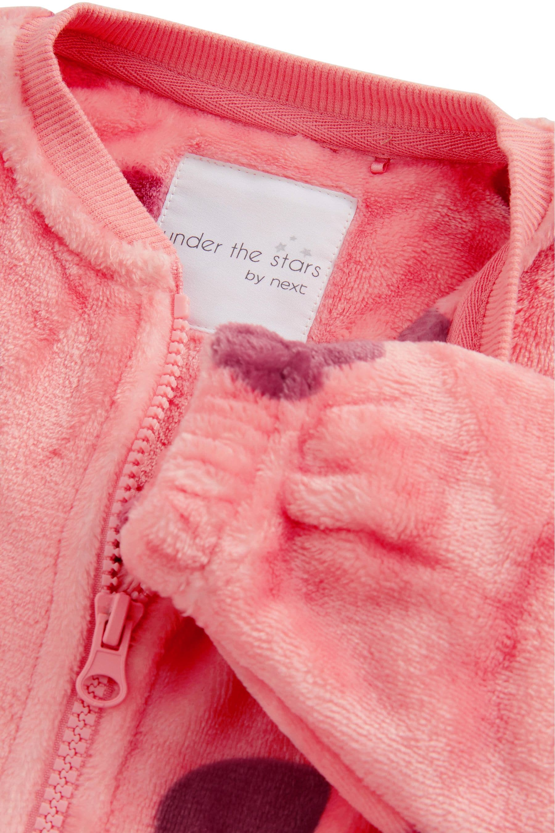 Pink Heart Fleece All-In-One (9mths-8yrs)