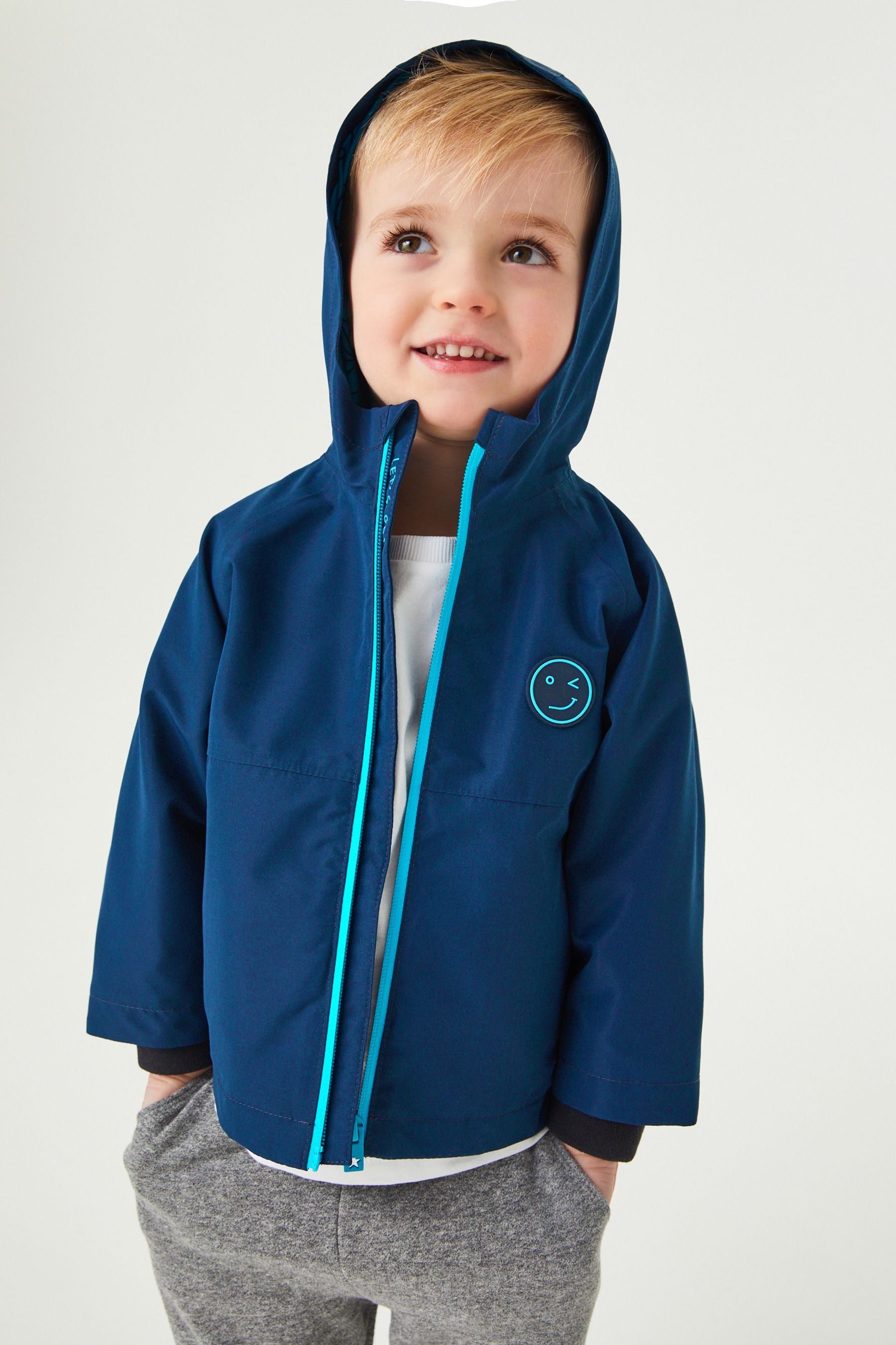 Navy Blue Lightweight Waterproof Jacket (3mths-7yrs)