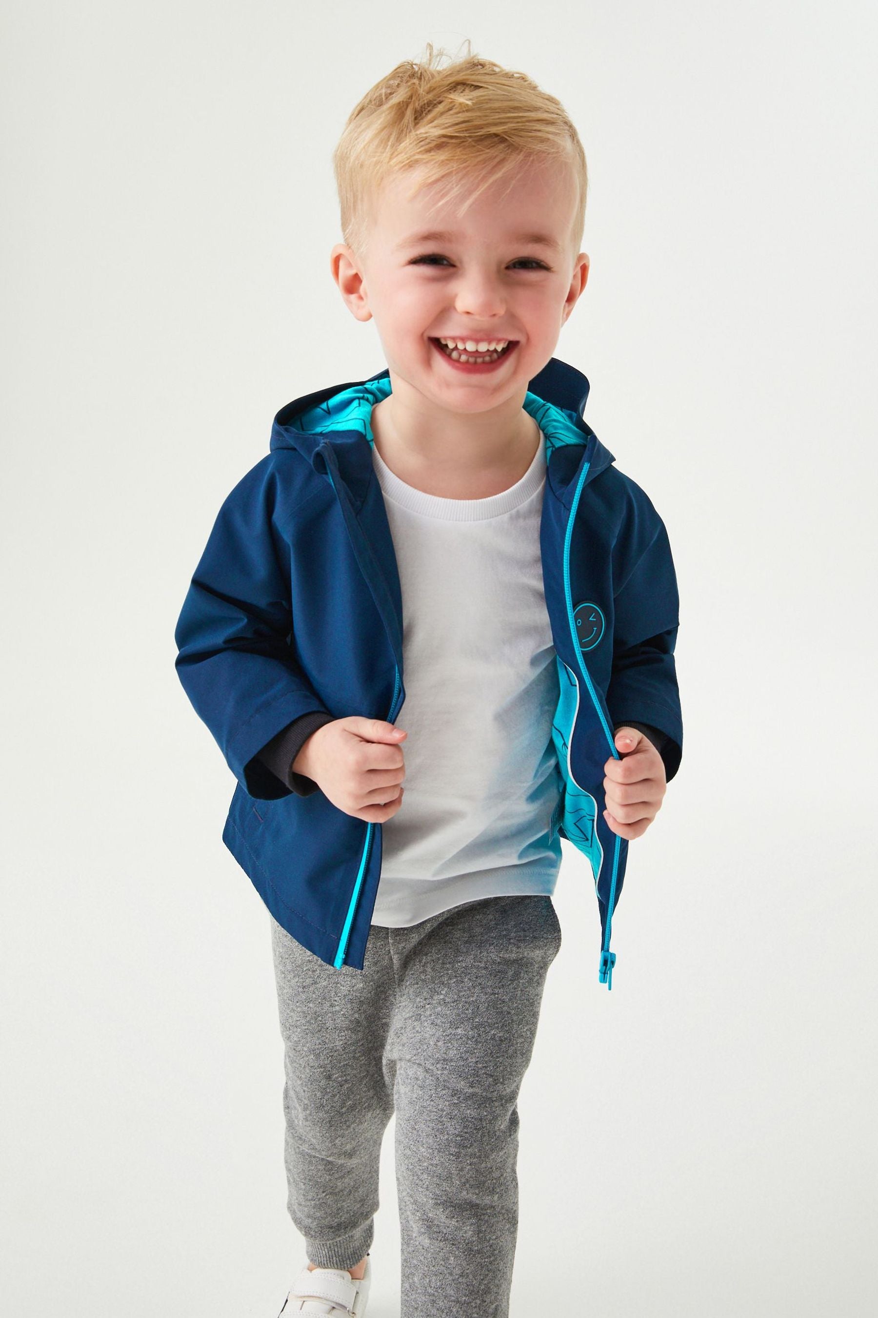 Navy Blue Lightweight Waterproof Jacket (3mths-7yrs)