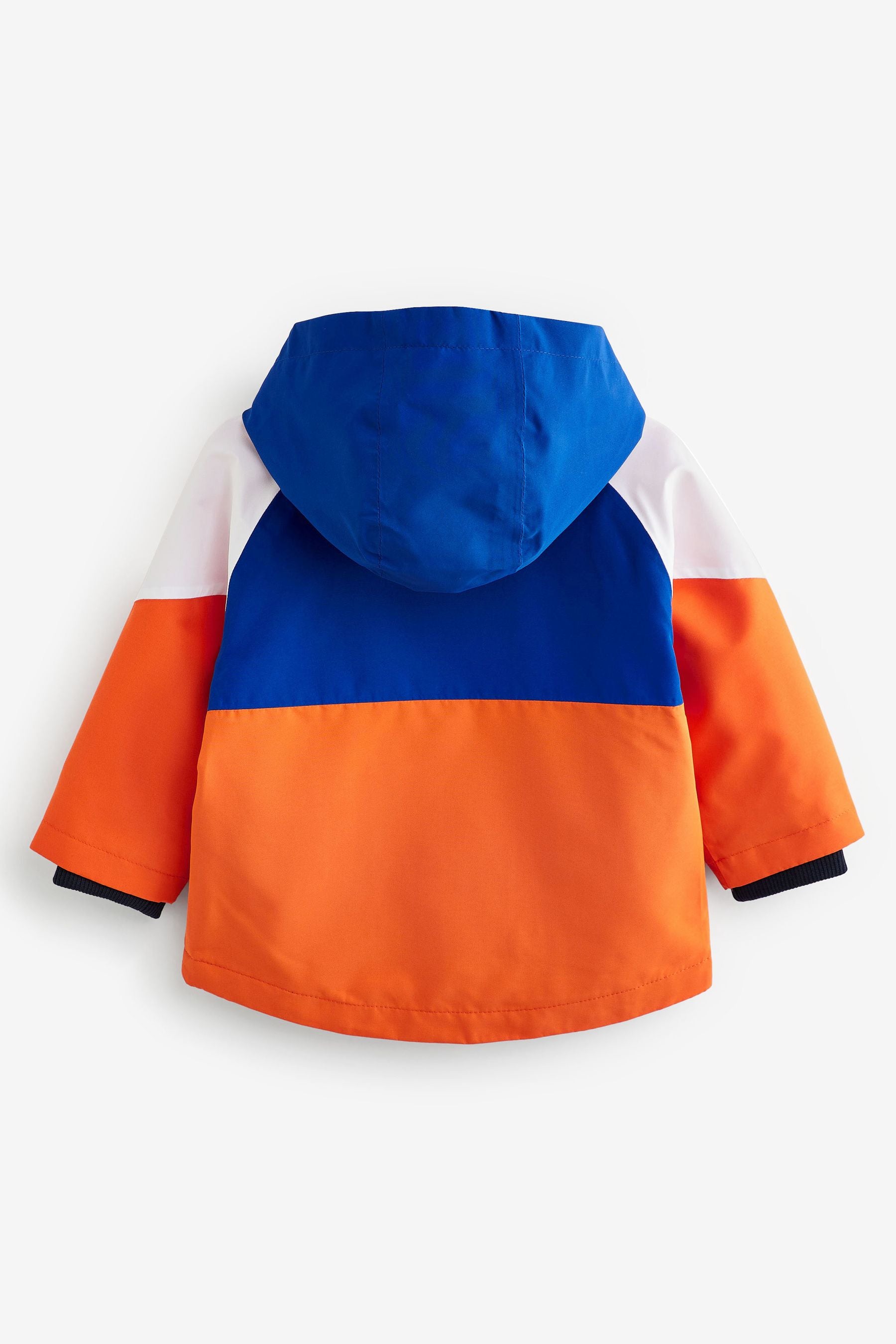 Orange/Blue Colourblock Waterproof Jacket (3mths-7yrs)