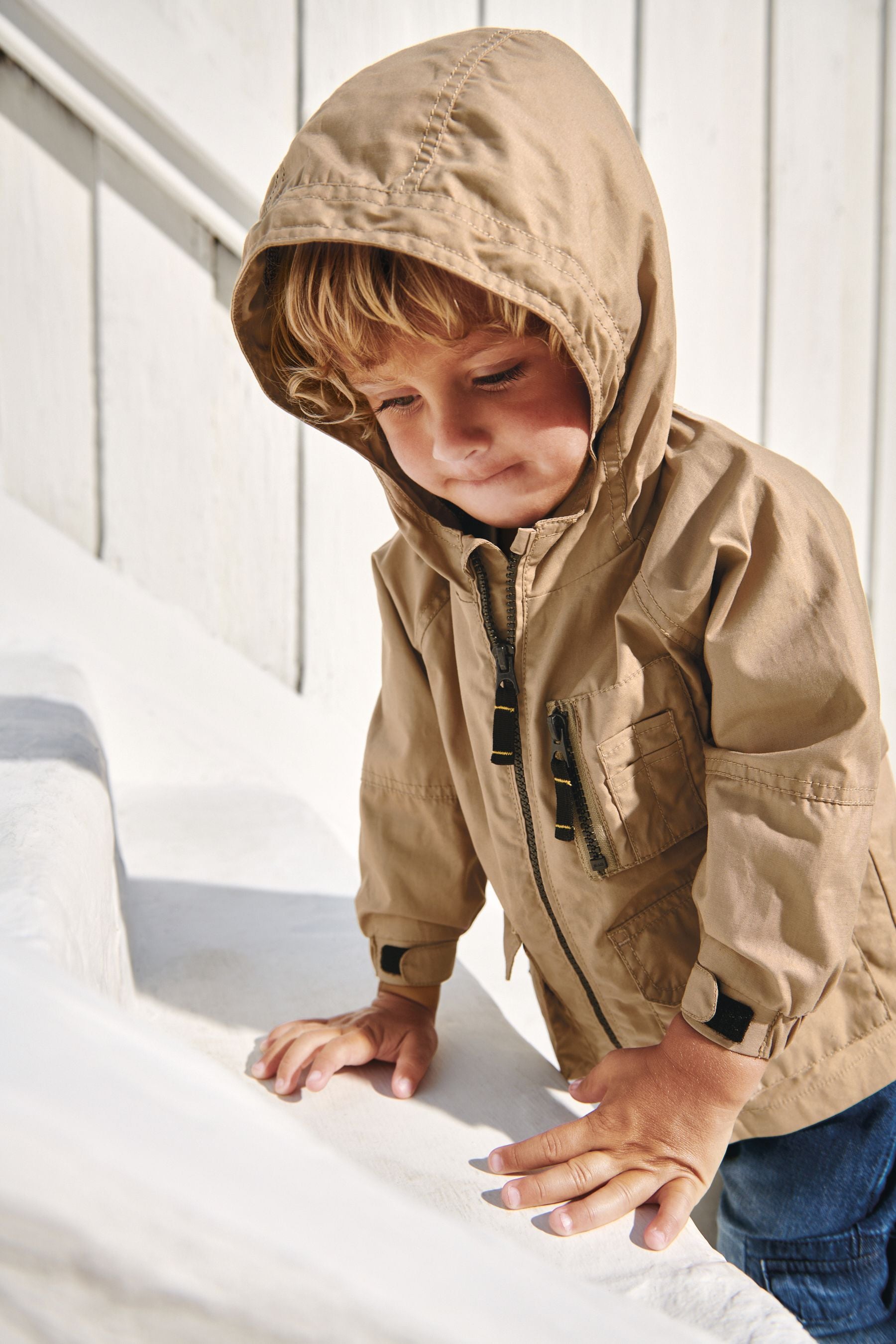 Neutral Cream Shower Resistant Jacket (3mths-7yrs)