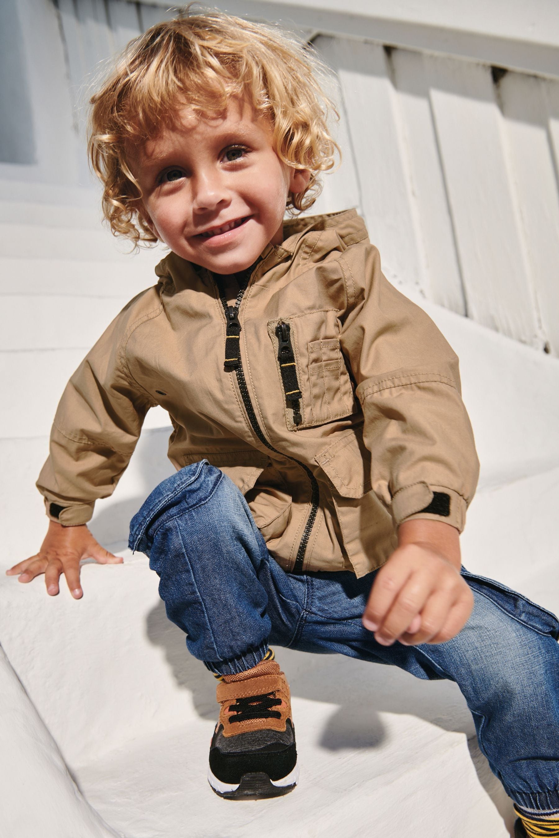 Neutral Cream Shower Resistant Jacket (3mths-7yrs)