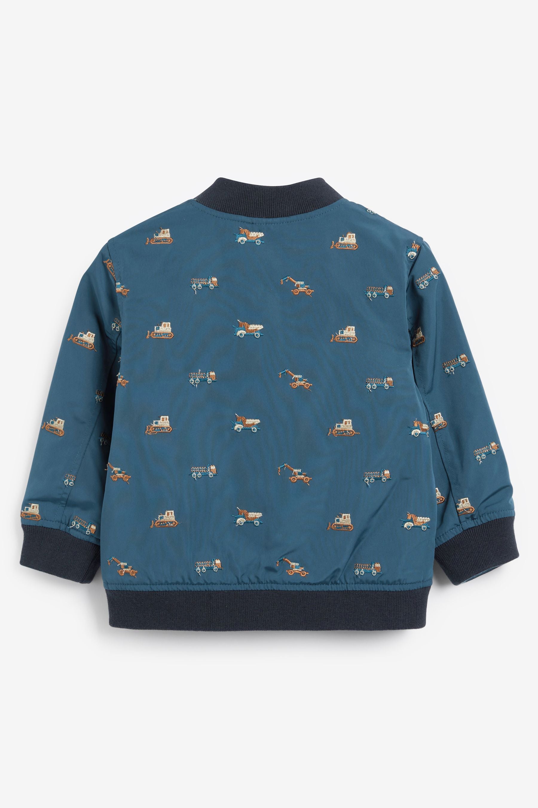 Blue Embroidered Harrington Jacket (3mths-7yrs)